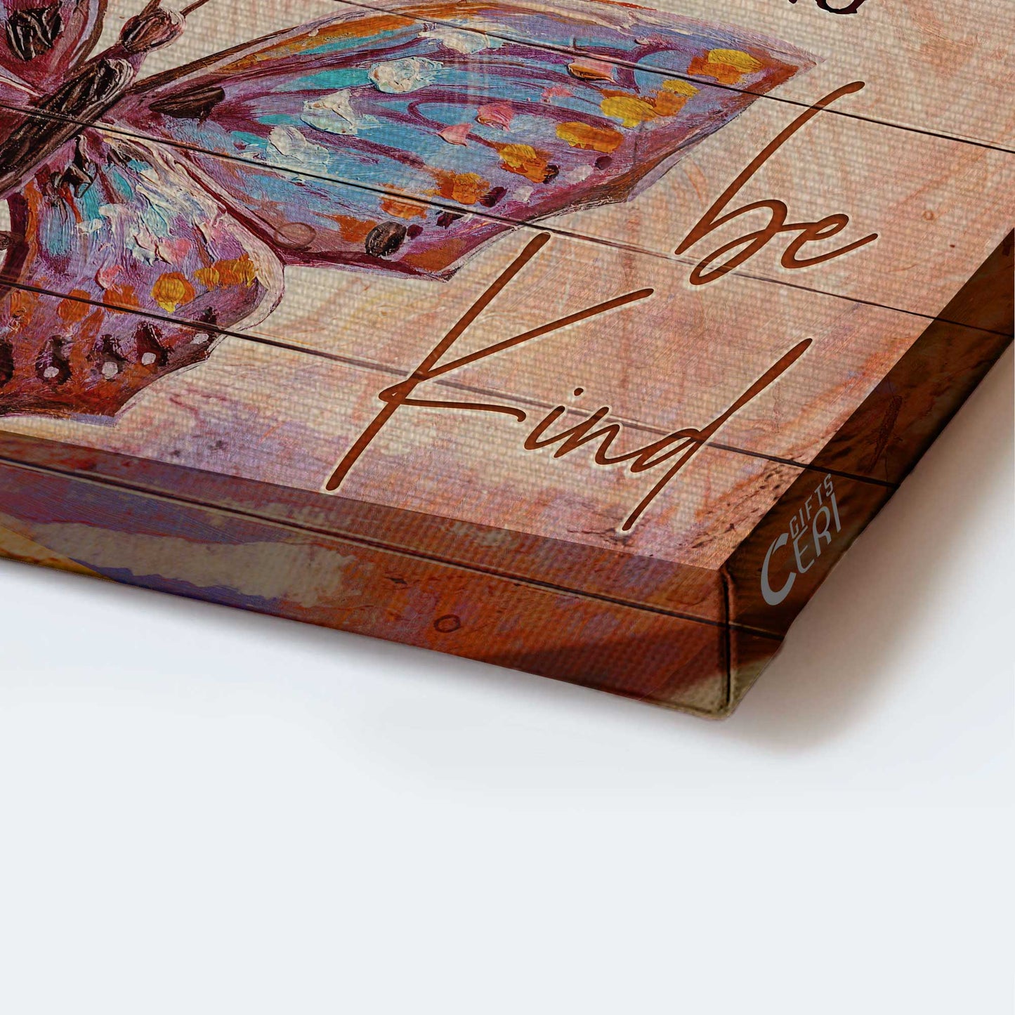 Jesus Landscape Canvas- Amazing butterfly Landscape Canvas, Gift for Christian- In a world where you can be anything
