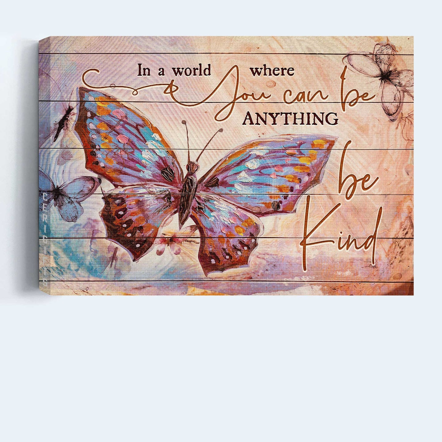 Jesus Landscape Canvas- Amazing butterfly Landscape Canvas, Gift for Christian- In a world where you can be anything