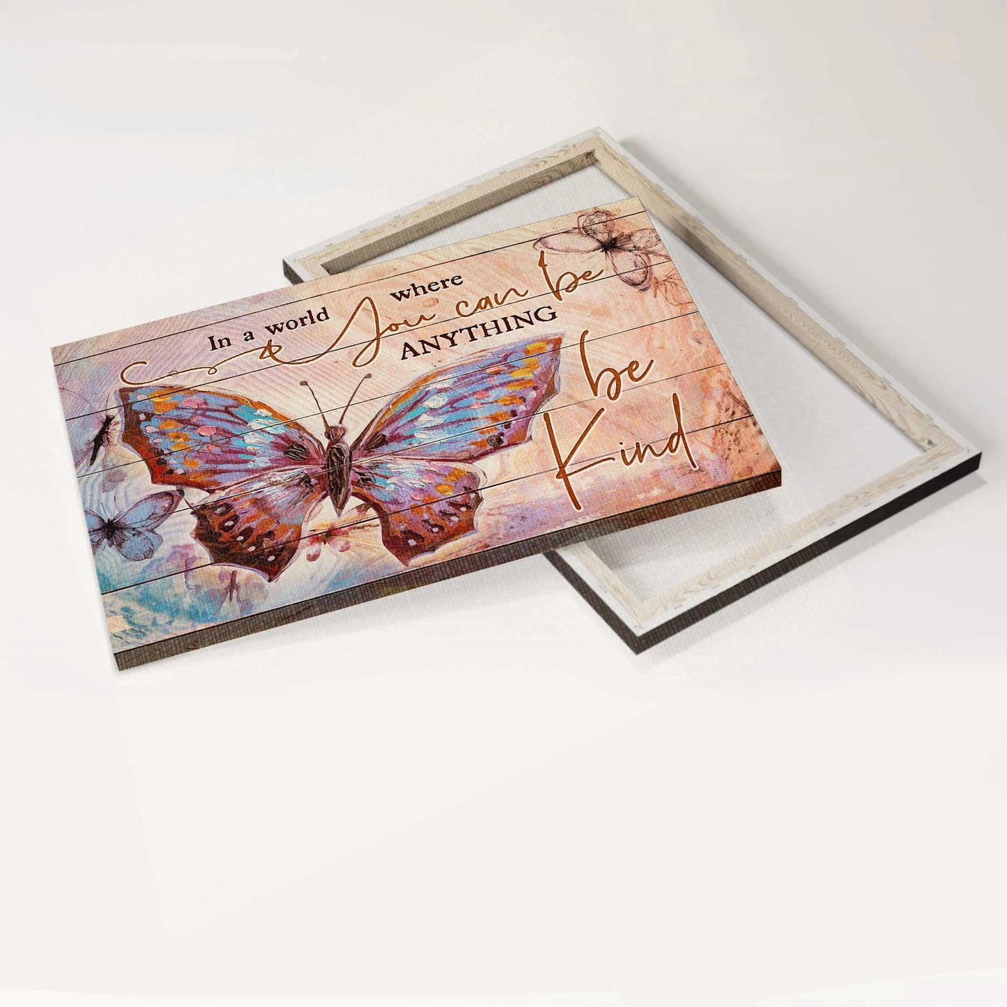 Jesus Landscape Canvas- Amazing butterfly Landscape Canvas, Gift for Christian- In a world where you can be anything