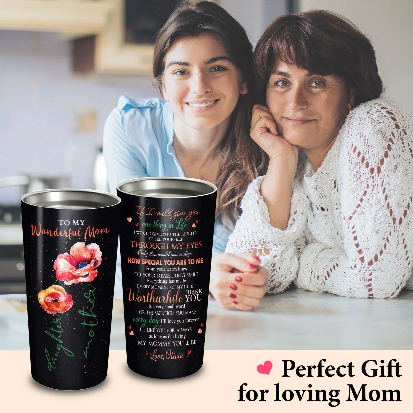 Best Personalized Mother's Day Gifts Tumbler - Custom Gift For Mother's Day, Presents for Mom - To My Wonderful Mom Tumbler