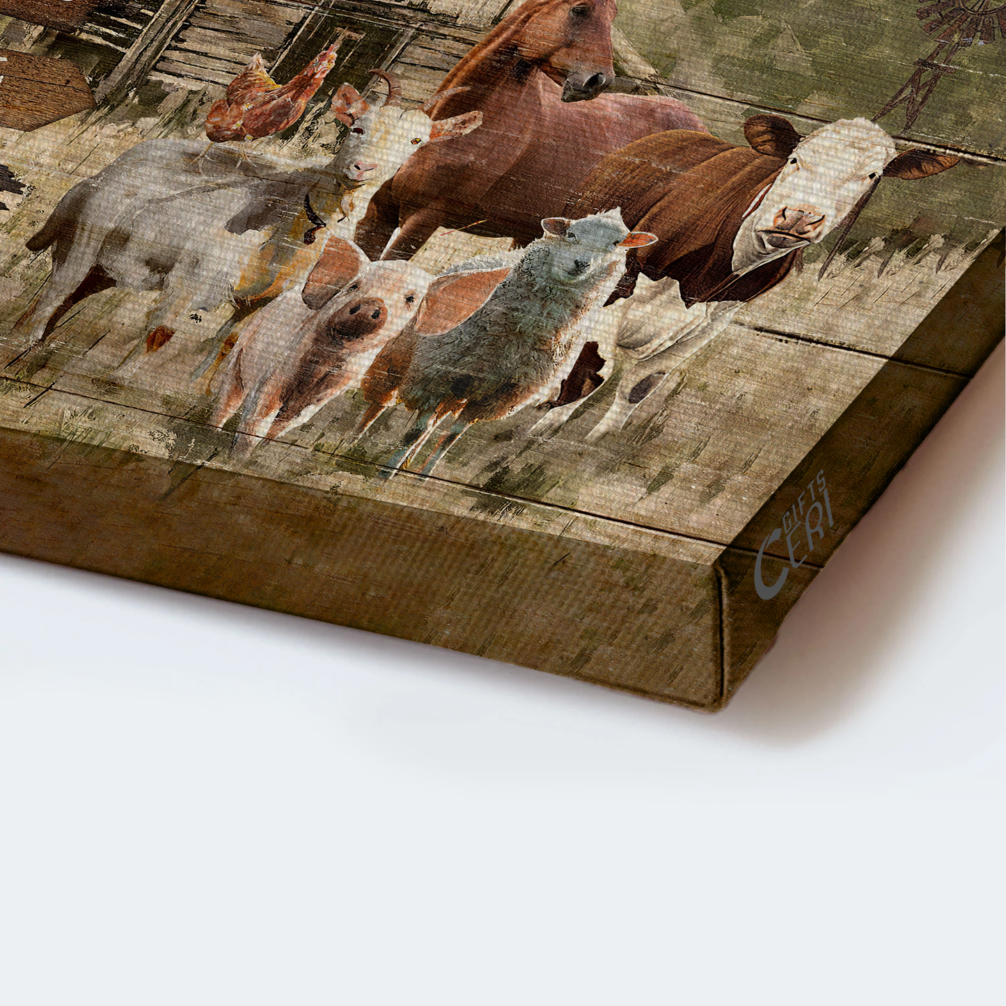 Jesus Landscape Canvas- Farm life, Animal, Peaceful Farmhouse canvas- Gift for Christian- God says you are