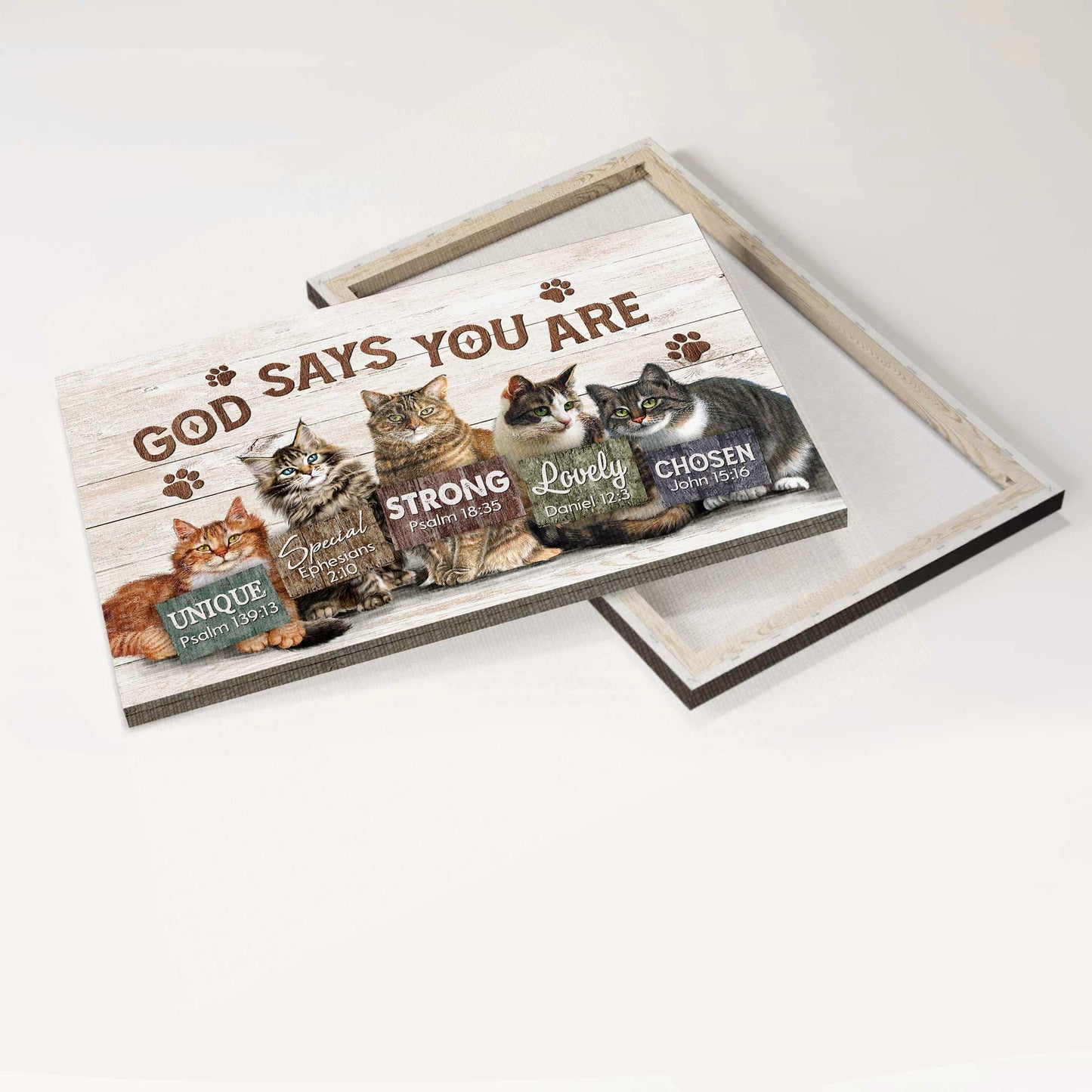 Jesus Landscape Canvas- Amazing Cat Landscape Canvas- Gift For Christian, Gift For Cat Lover- God Says You Are