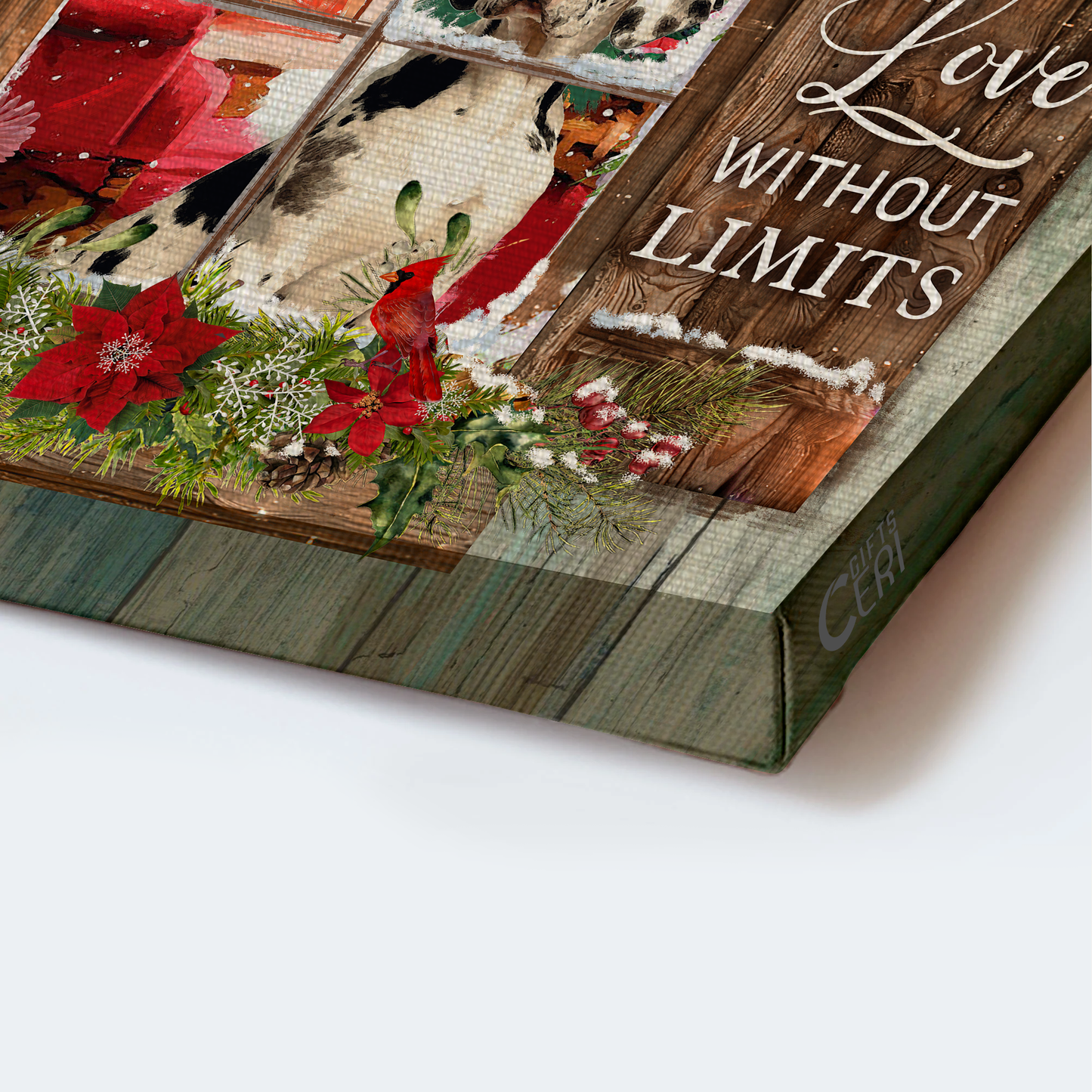 Great Dane Landscape Canvas- Great Dane, Through the window, Christmas- Gift for dog lover- Dream without fear, love without limits - Dog Landscape Canvas Prints , Wall Art