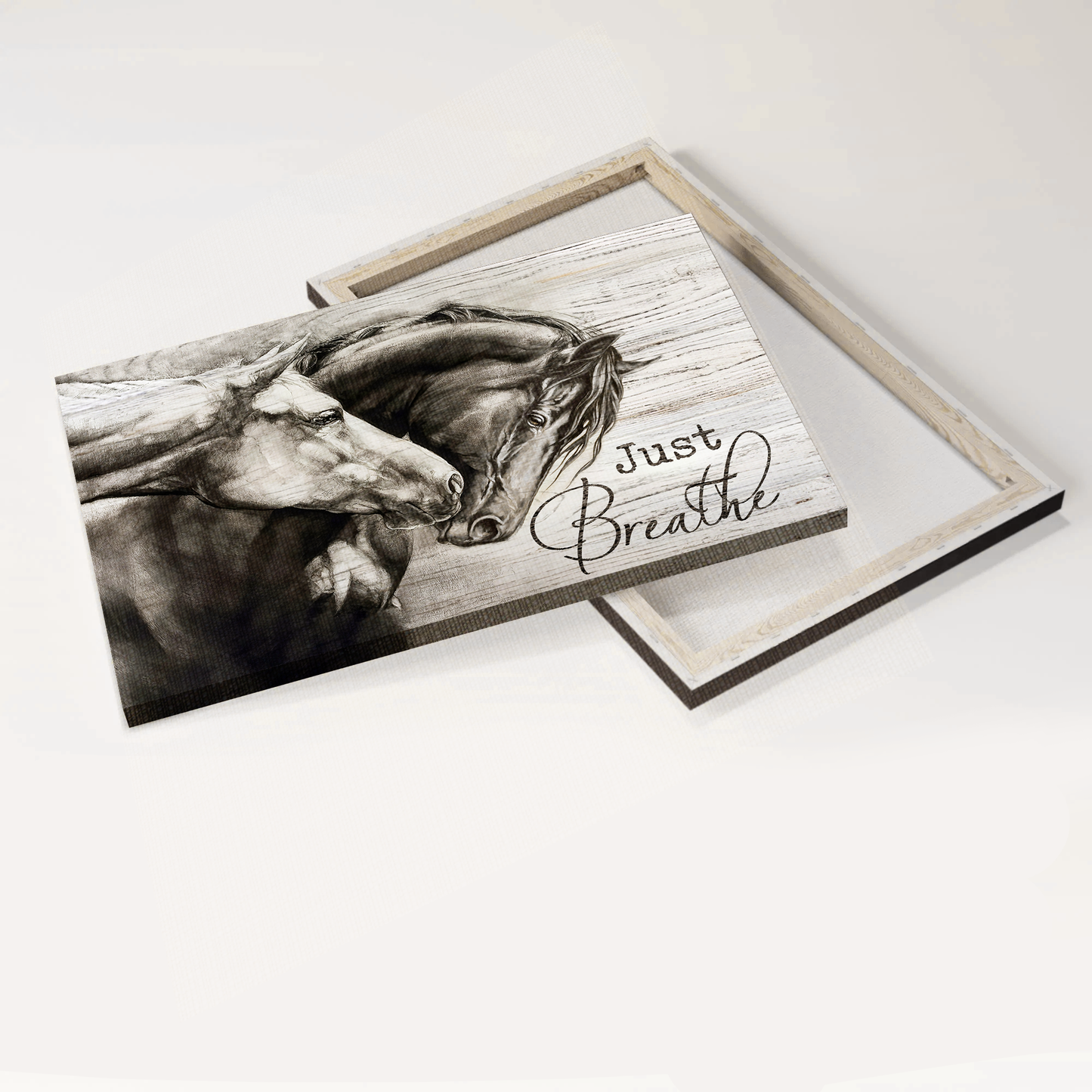 Jesus Landscape Canvas- Horse painting, Horse couple, The amazing horses, Just breathe canvas- Gift for Christian -  Landscape Canvas Prints, Christian Wall Art