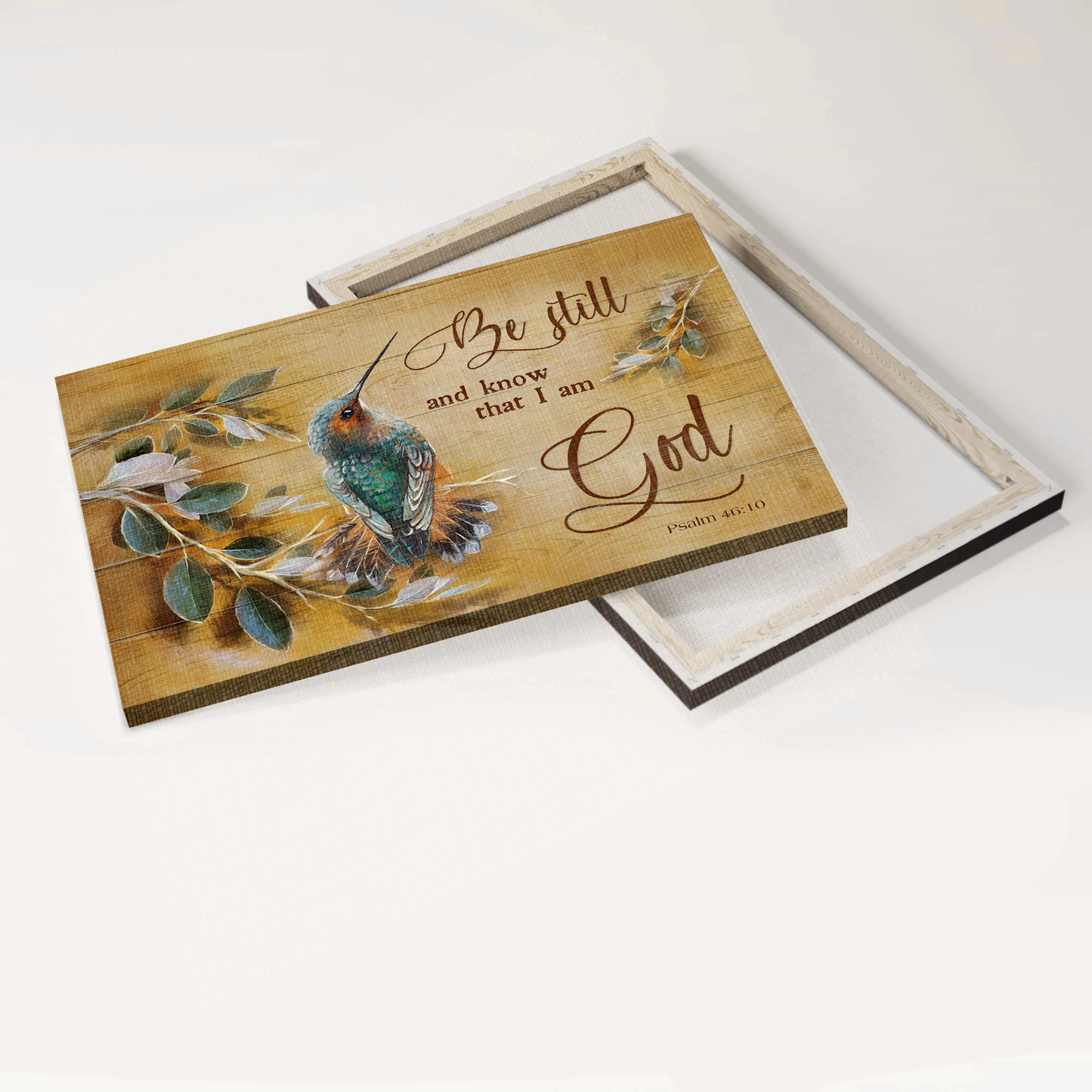 Jesus Landscape Canvas- Hummingbird canvas-  Be still and know that I am God - Gift for Christian -  Landscape Canvas Prints, Wall Art