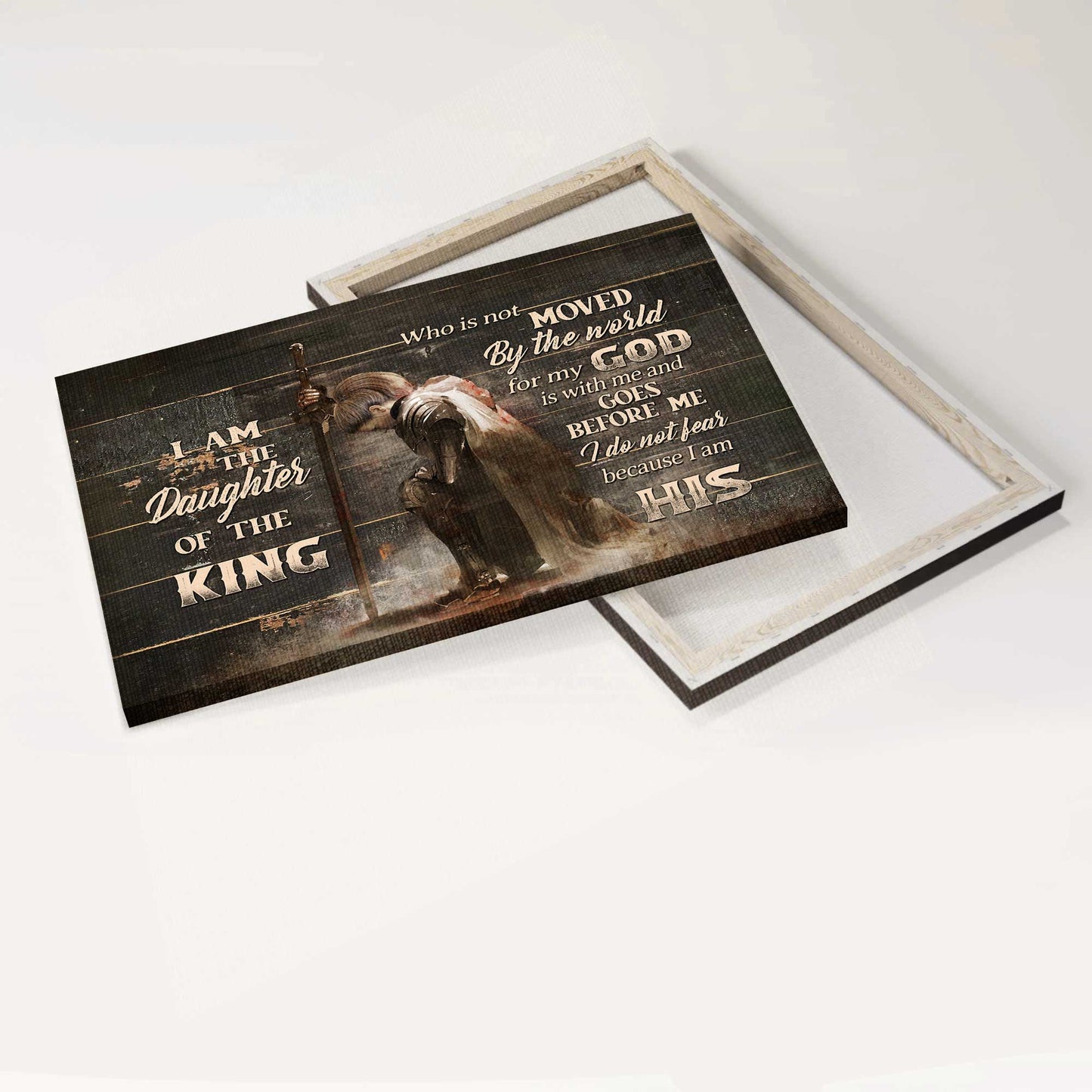 Jesus Landscape Canvas- Woman worrior canvas- Gift for Christian- I am the daughter of the King, do not fear because I am his - Landscape Canvas Prints, Wall Art