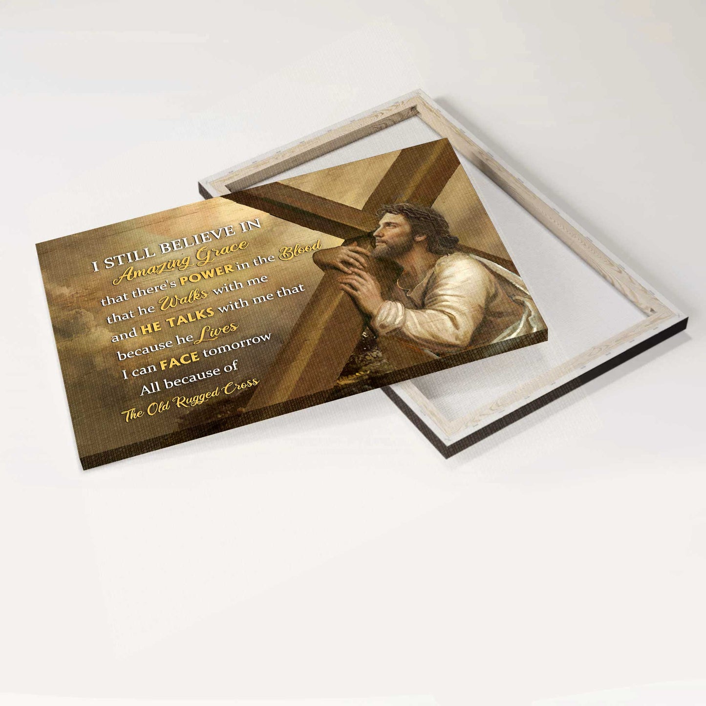 Jesus Landscape Canvas- Amazing Cross, The Life Of Jesus, Jesus Painting Landscape Canvas- Gift For Christian- I Still Believe In Amazing Grace