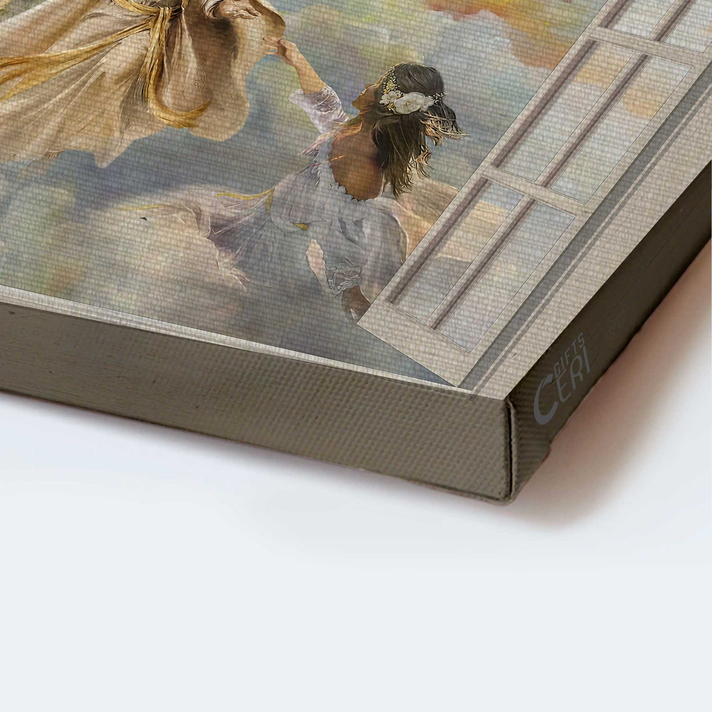 Jesus Landscape Canvas- Jesus painting, Beautiful girl, White dove, The way to heaven, Take my hand - Gift for Christian - Landscape Canvas Prints, Christian Wall Art