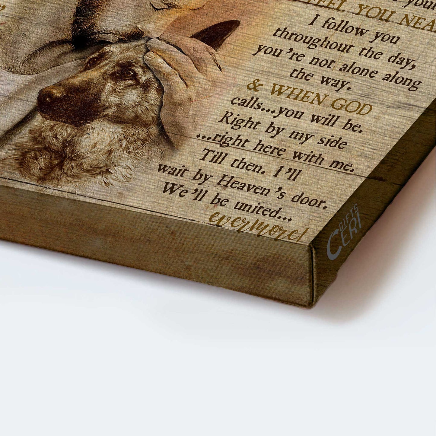 Jesus Landscape Canvas- Jesus painting, German Shepherd- Gift for Christian- Remember me - Landscape Canvas Prints, Wall Art