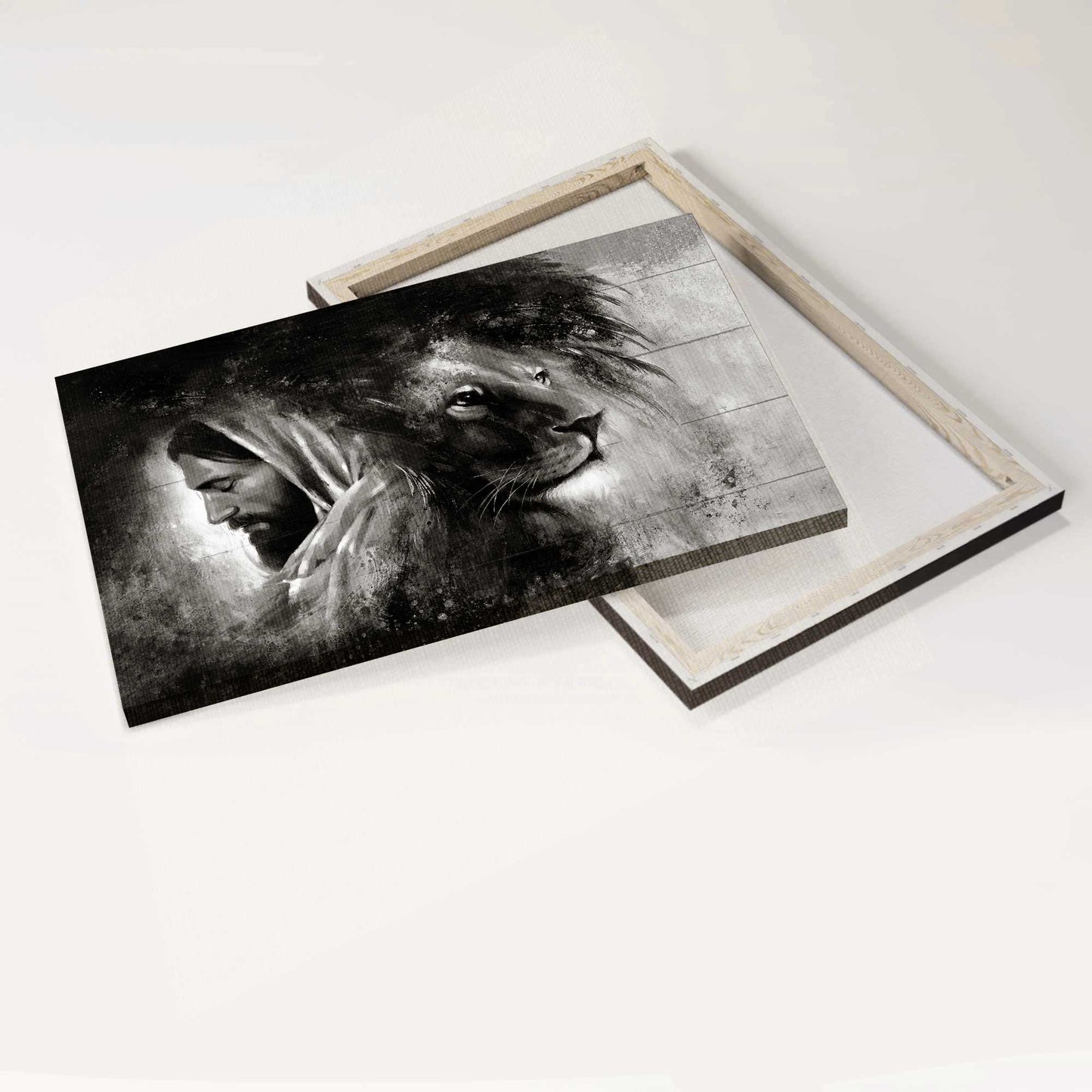 Jesus Landscape Canvas- Jesus Painting, Lion of Judah canvas- Gift for Christian - Landscape Canvas Prints, Wall Art