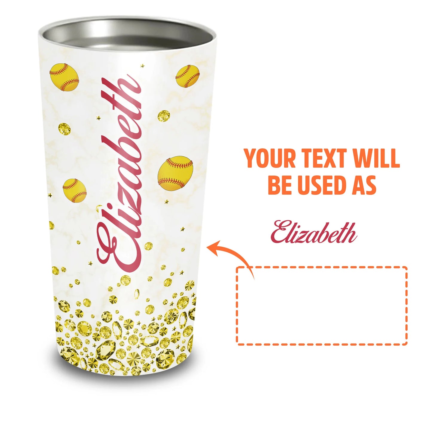 Best Personalized Mother's Day Gifts Tumbler - Custom Gift For Mother's Day, Presents for Mom - Softball Mama Tumbler