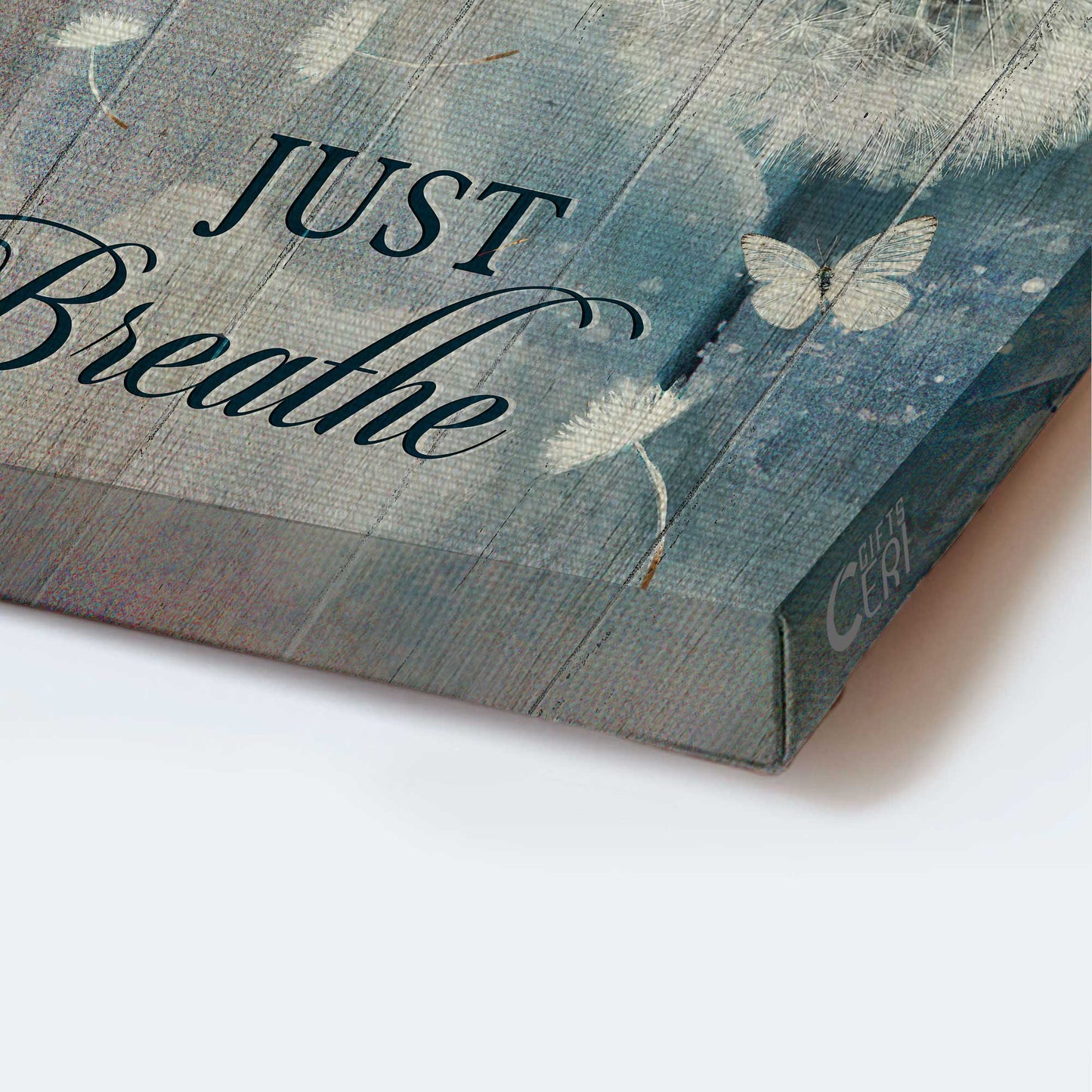 Jesus Portrait Canvas - Amazing dandelion, Crystal butterfly, Bible Verse Portrait Canvas - Gift For Christian - Just breathe