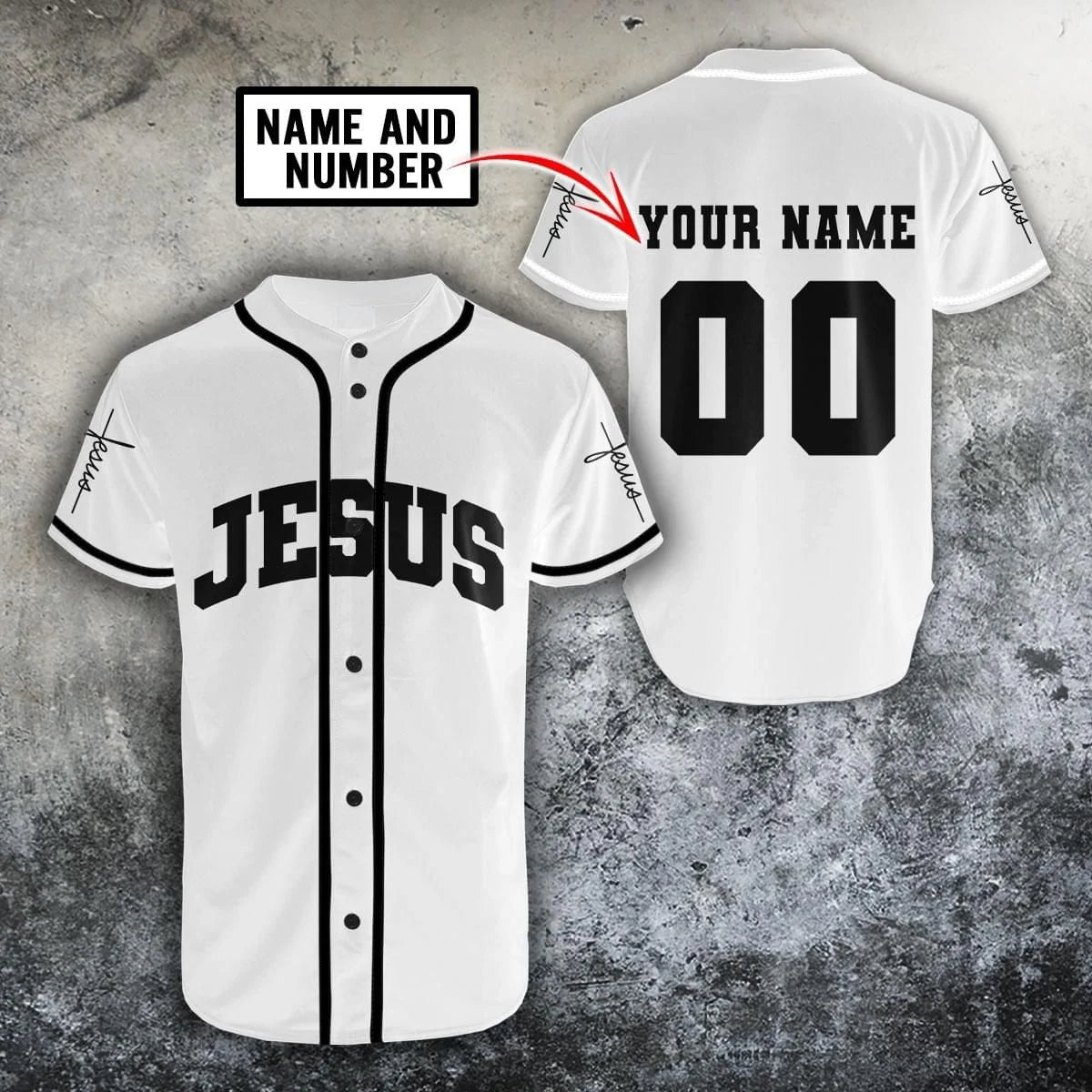 Personalized Jesus Baseball Jersey - Gift For Christians - Custom Shirt Printed 3D Baseball Jersey For Men and Women