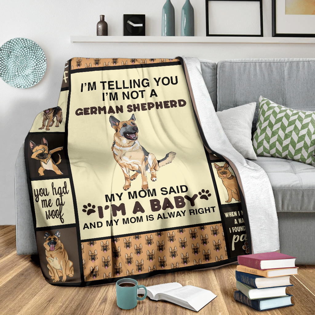 German Shepherd Im a baby Throw Blanket
