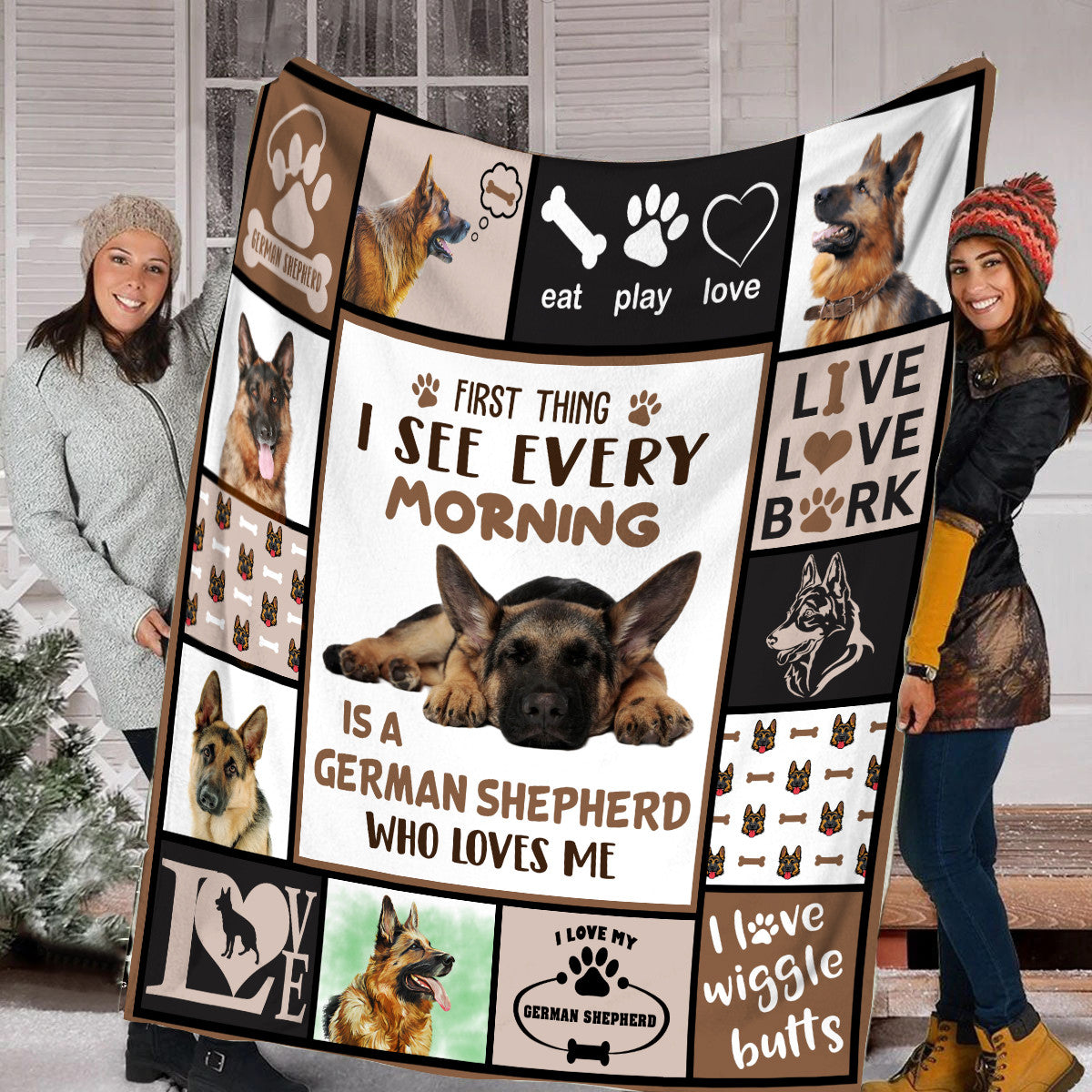 German Shepherd Quilt Blanket