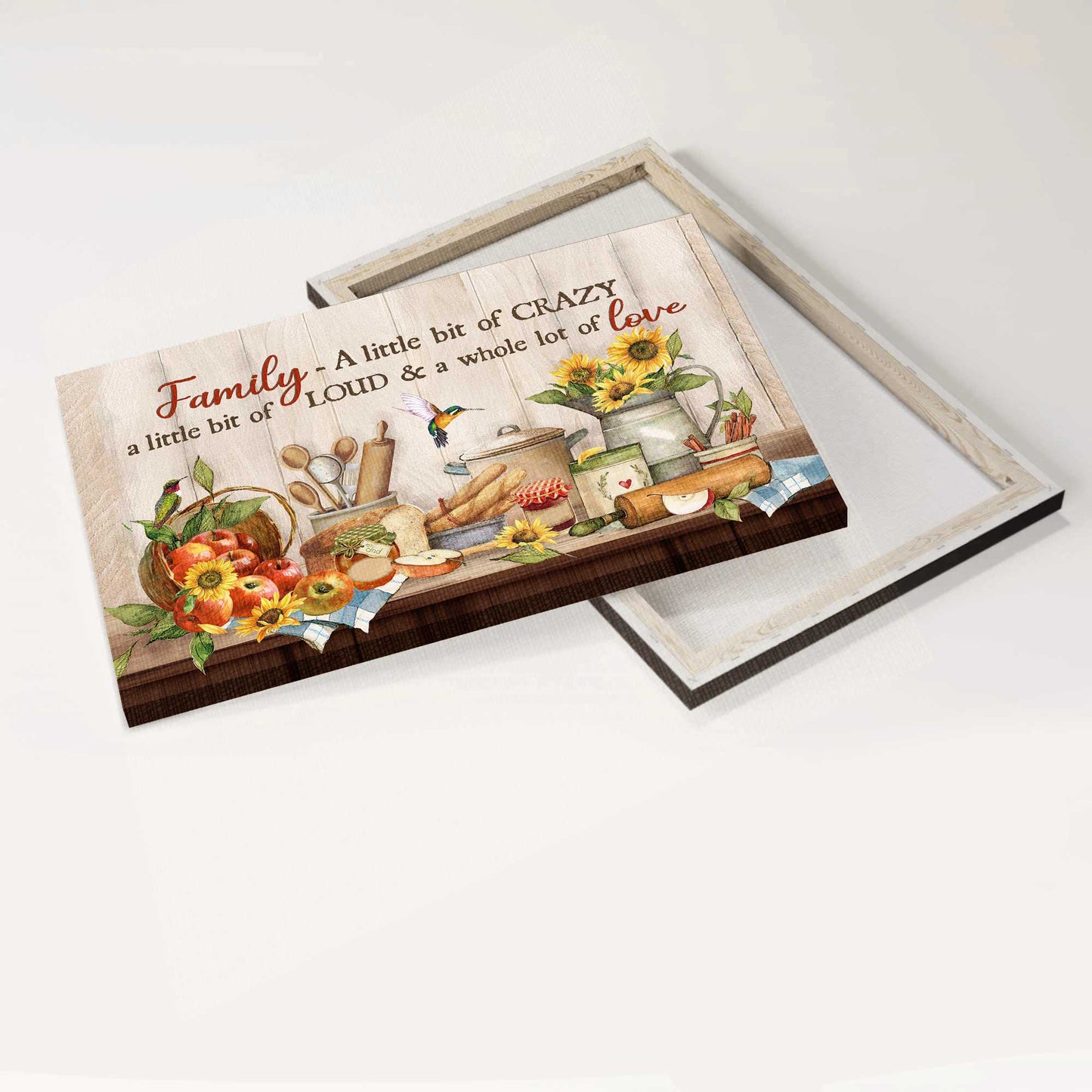 Jesus Landscape Canvas- Kitchen painting, Time for dinner, Sunflower, Hummingbird painting canvas- Gift for Christian- A little bit of crazy - Landscape Canvas Prints, Wall Art