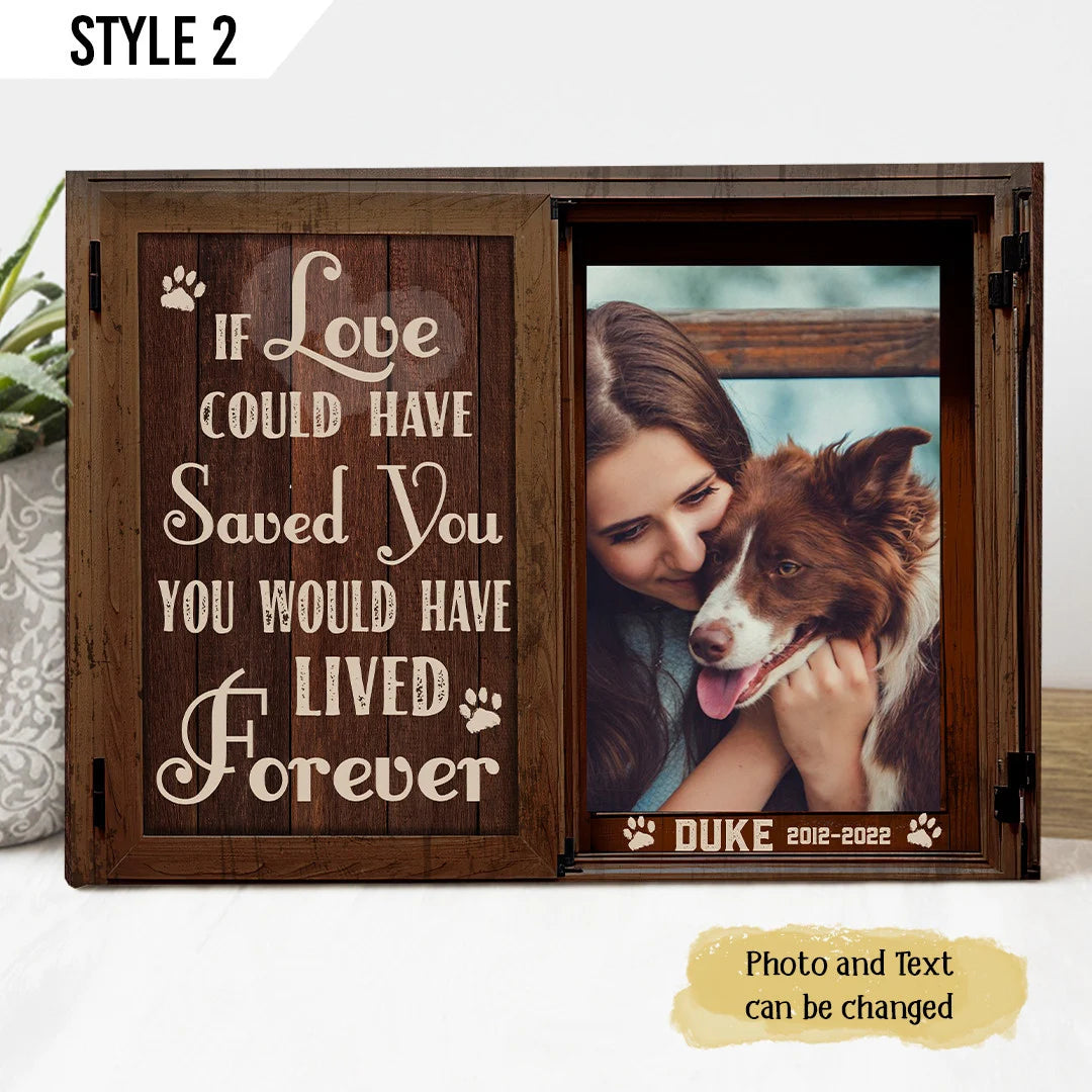 Dog Cat Landscape Canvas - Personalized Dog Cat Memorial Canvas Custom Gift For Dog Cat Lovers - If Love Could Have Saved You, You Would Have Lived Forever Canvas