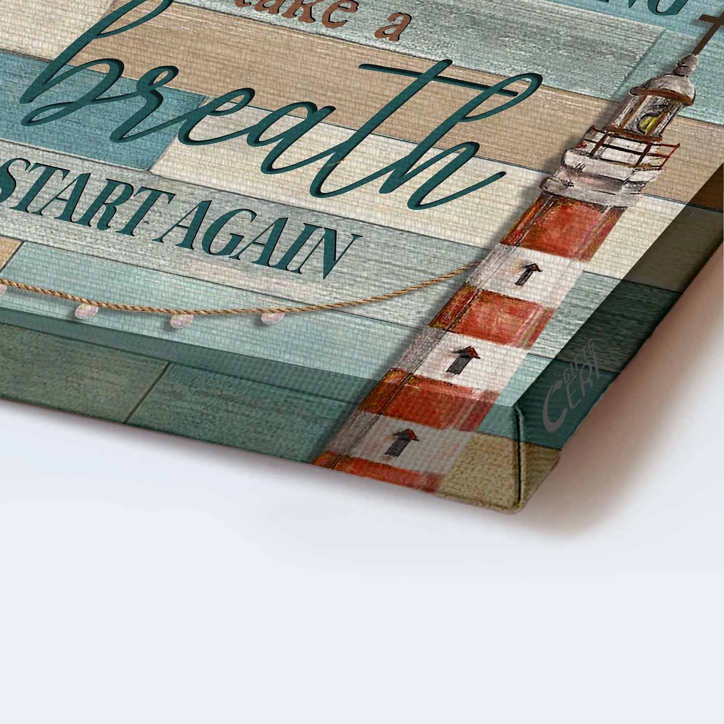 Jesus Landscape Canvas- Lighthouse, Helm, Boat canvas- Gift for Christian- Every day is a new beginning - Landscape Canvas Prints, Wall Art