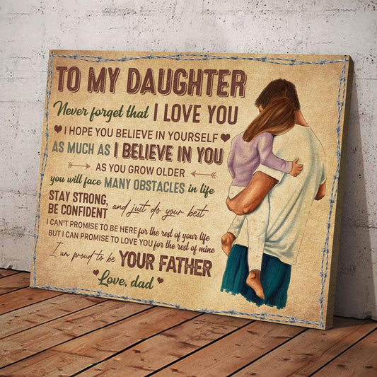 Gift For Daughter Landscape Canvas - To My Daughter Never Lose Canvas - Gift For Daughter From Dad