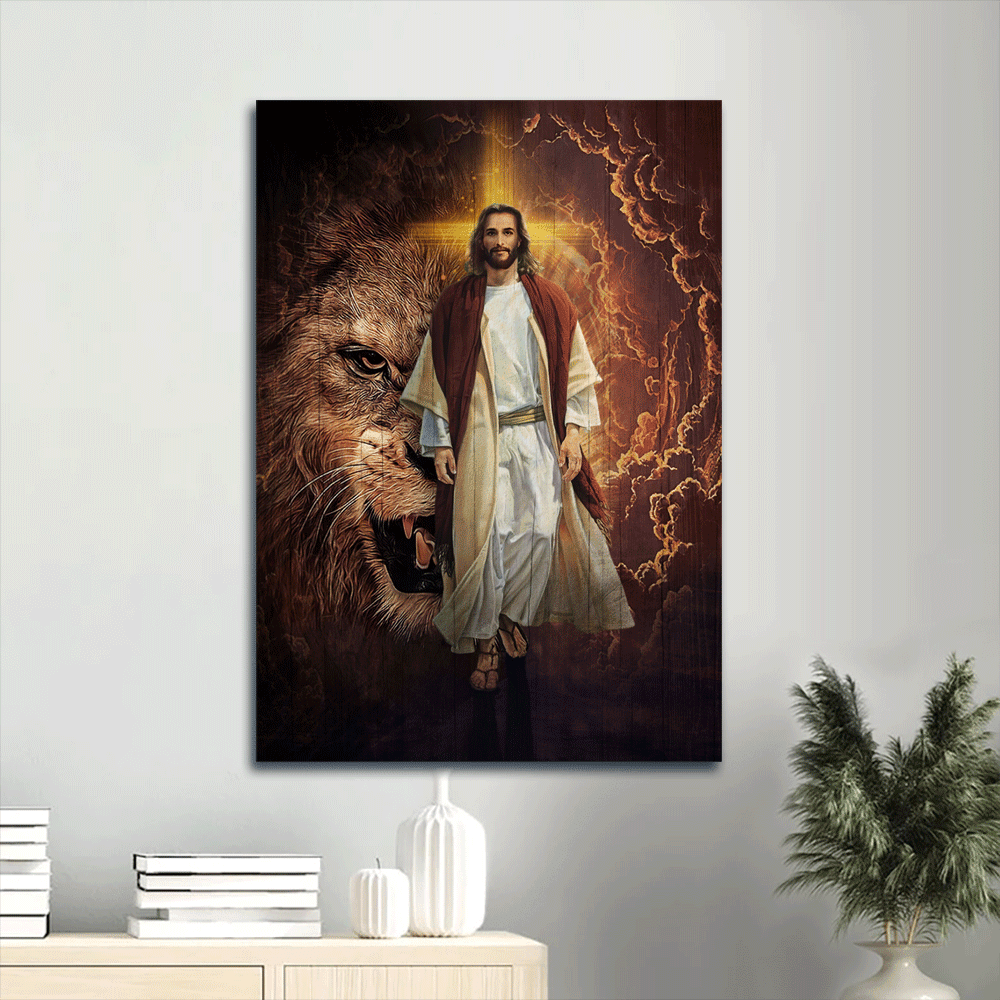 Jesus Portrait Canvas- Abstract Art, Lion Of Judah, Jesus Painting, Christ The Redeemer, Jesus Is King Portrait Canvas- Gift For Religious Christian
