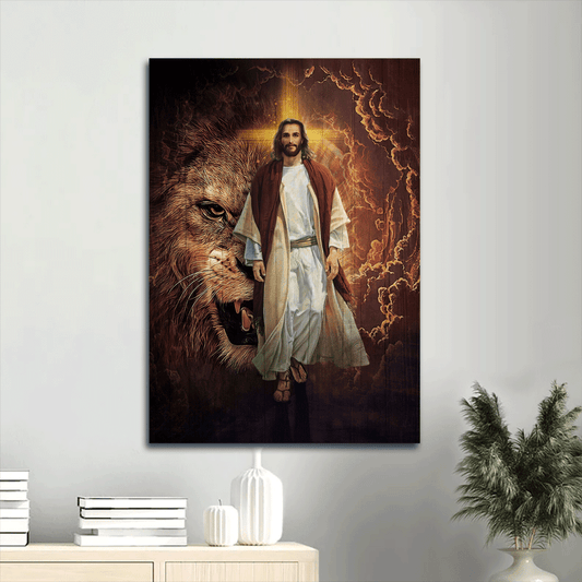 Jesus Portrait Canvas- Abstract Art, Lion Of Judah, Jesus Painting, Christ The Redeemer, Jesus Is King Portrait Canvas- Gift For Religious Christian