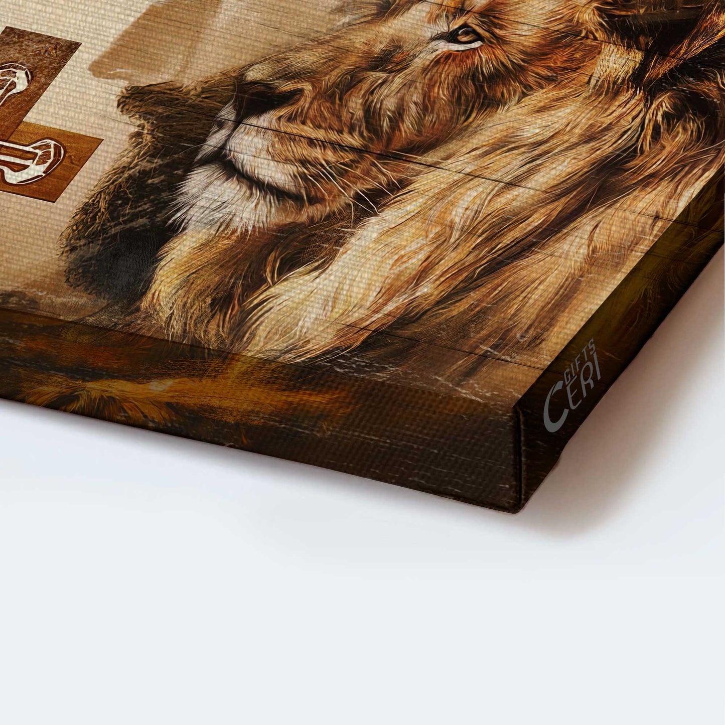 Jesus Landscape Canvas- Lion of Judah, Jesus face, Thorn crown canvas- Gift for Christian- Faith over fear - Landscape Canvas Prints, Christian Wall Art