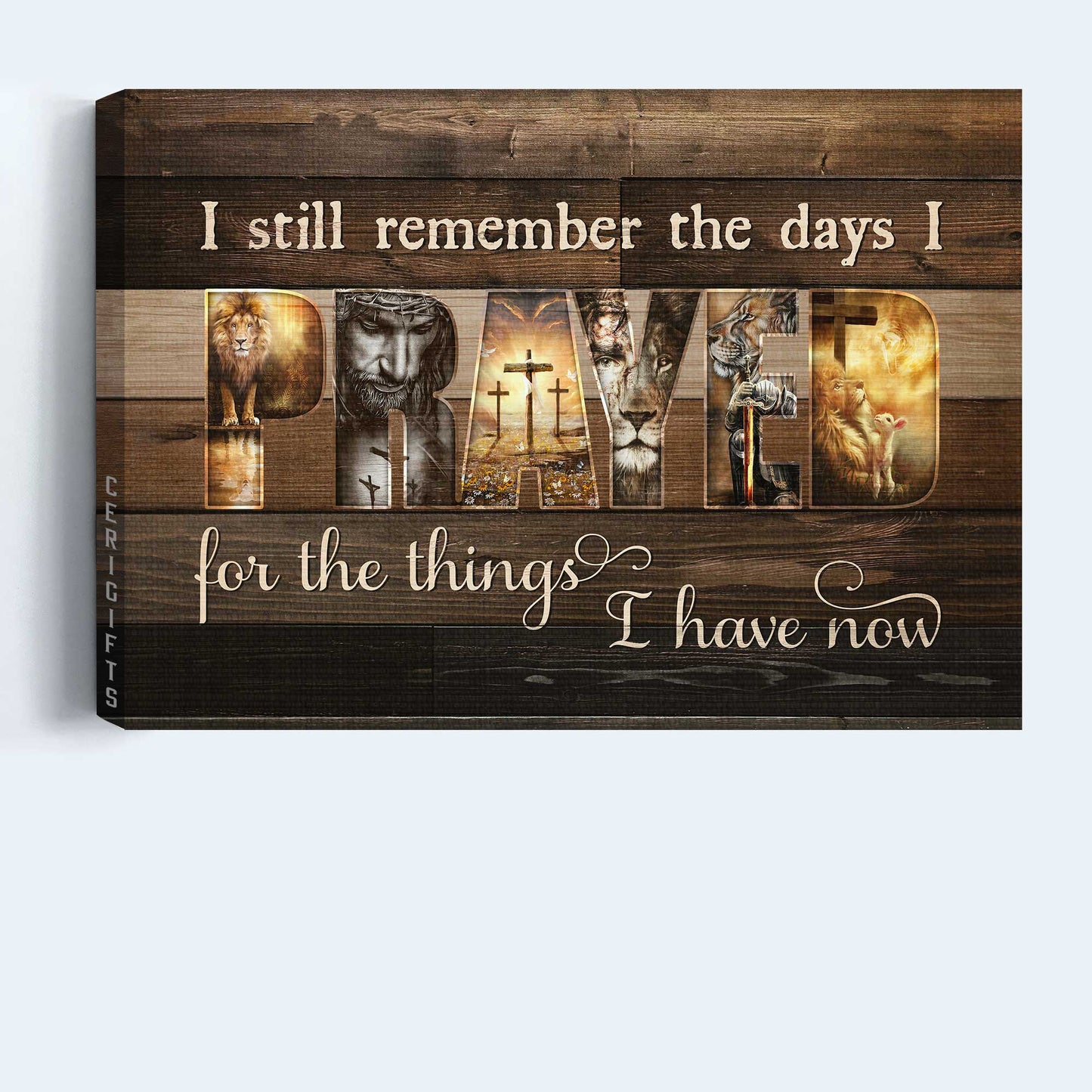 Jesus Landscape Canvas- Lion of Judah, Jesus painting- Gift for Christian- I still can remember the days I prayed for the things I have now - Landscape Canvas Prints, Christian Wall Art