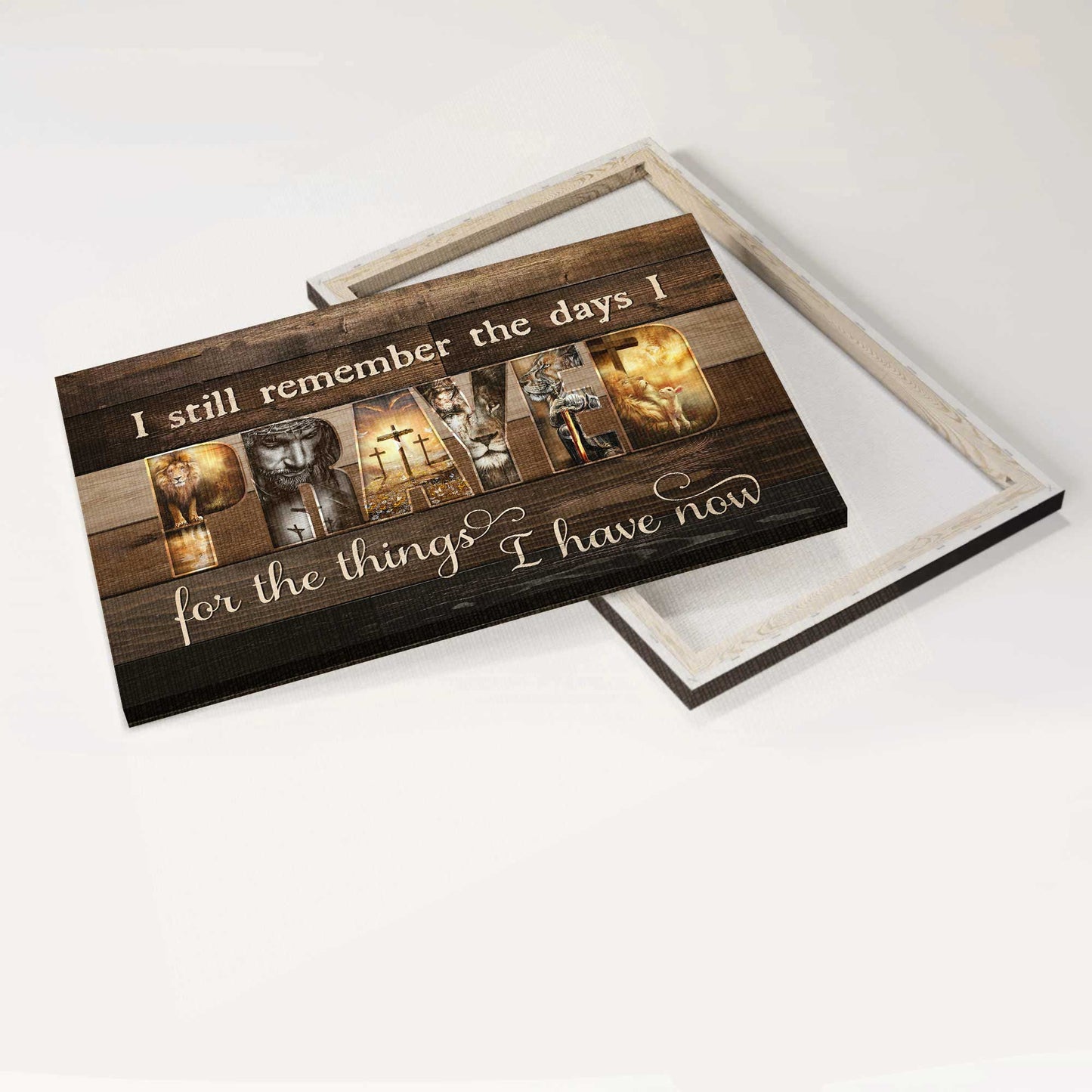 Jesus Landscape Canvas- Lion of Judah, Jesus painting- Gift for Christian- I still can remember the days I prayed for the things I have now - Landscape Canvas Prints, Christian Wall Art