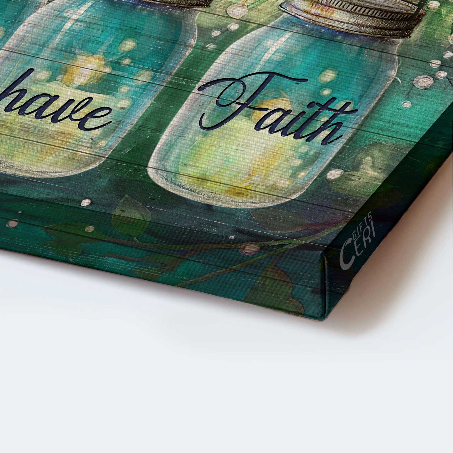 Jesus Landscape Canvas- Miracle glass jar, Magic forest, Amazing candles, Just have faith - Gift for Christian- Landscape Canvas Prints, Christian Wall Art