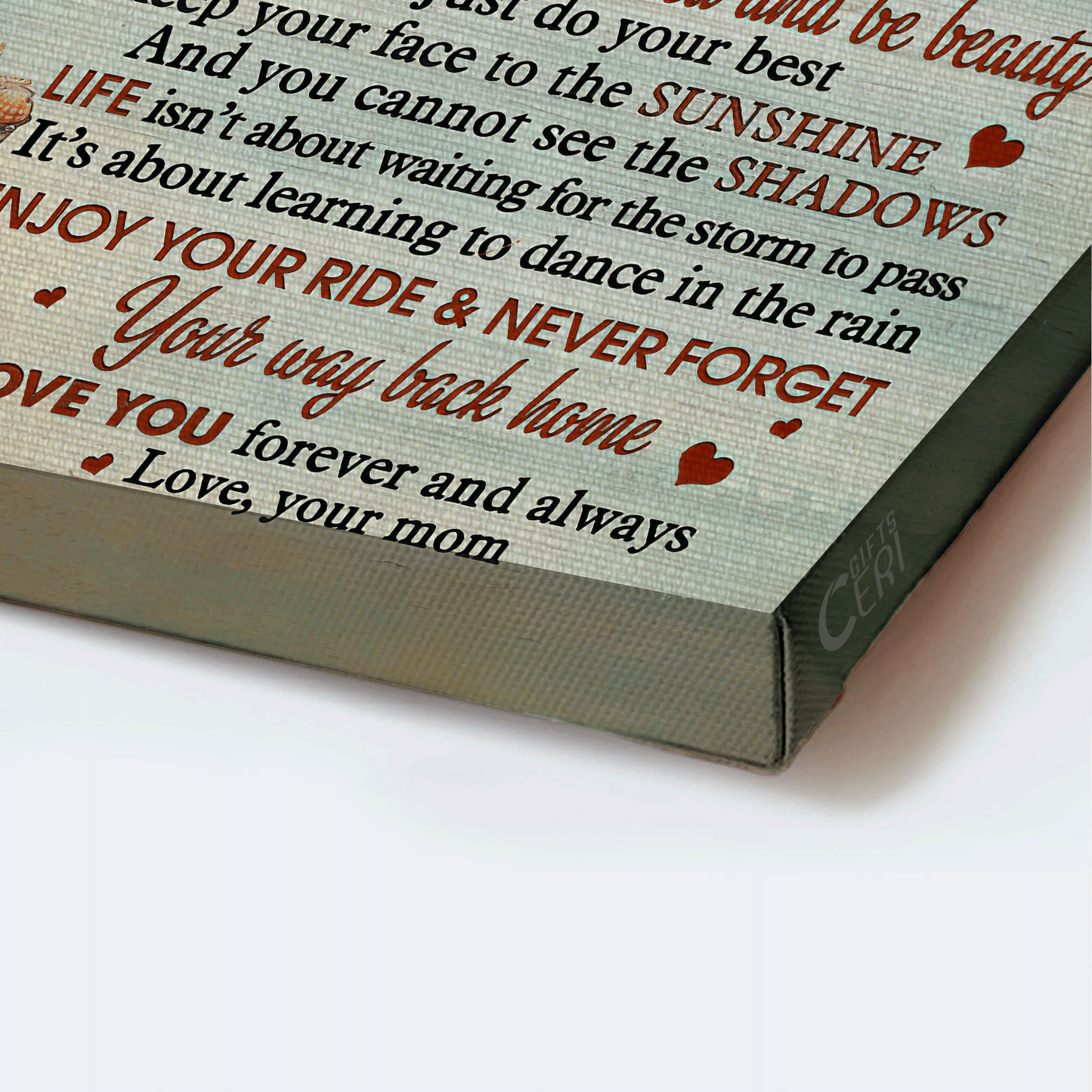 Gift for Daughter- Mom to daughter, Basket of seashell canvas- Be brave, be bold, be beauty - Family Landscape Canvas Prints, Wall Art