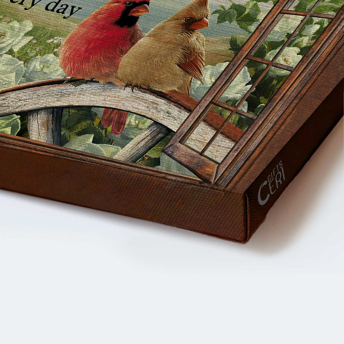 Memorial Landscape Canvas- Northern cardinal, White rose, Window frame- Gift for Christian- Those we love don't go away - Heaven Landscape Canvas Prints, Wall Art