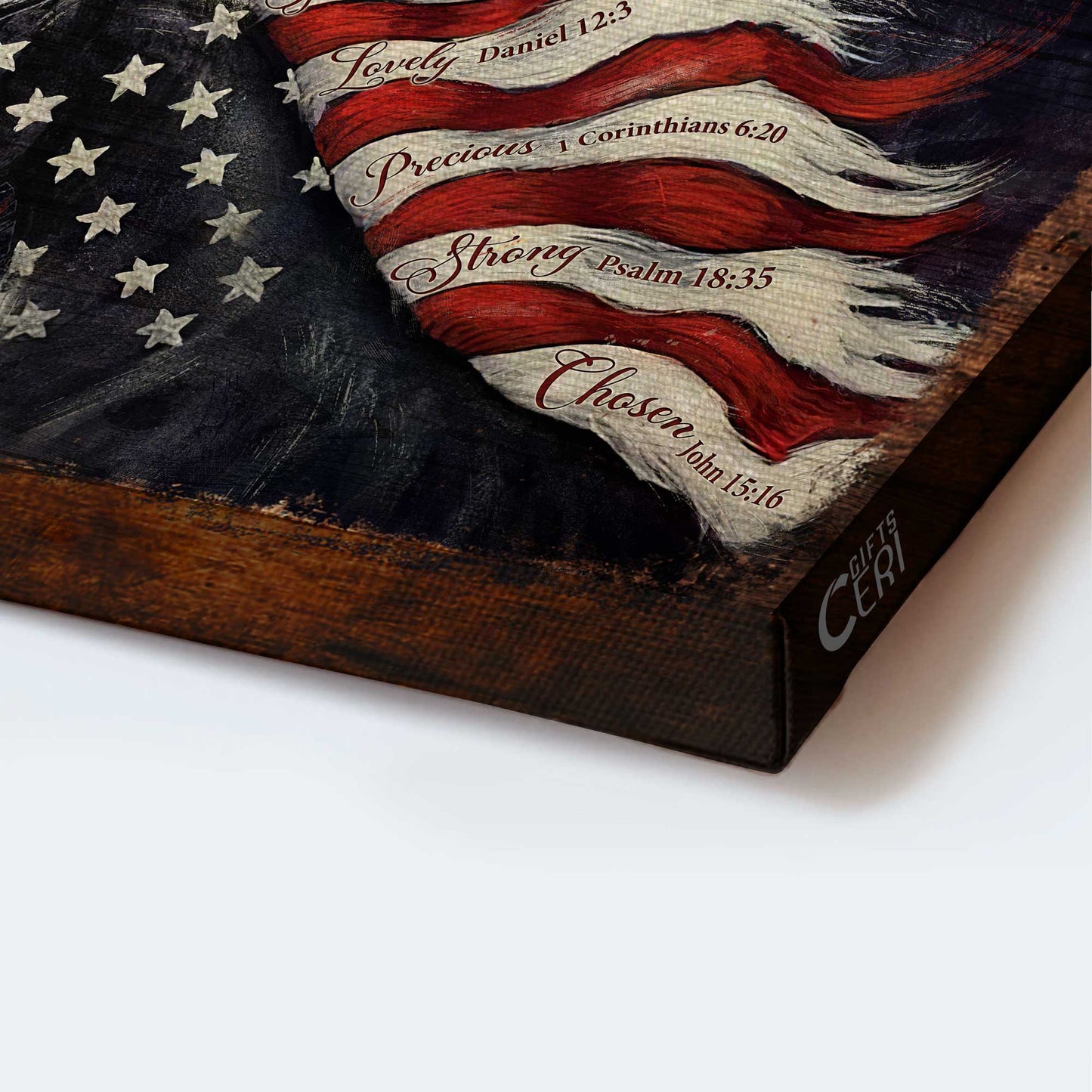 Jesus Landscape Canvas- Amazing Horse, America Flag Landscape Canvas- Gift For Christian- God Says You Are Canvas