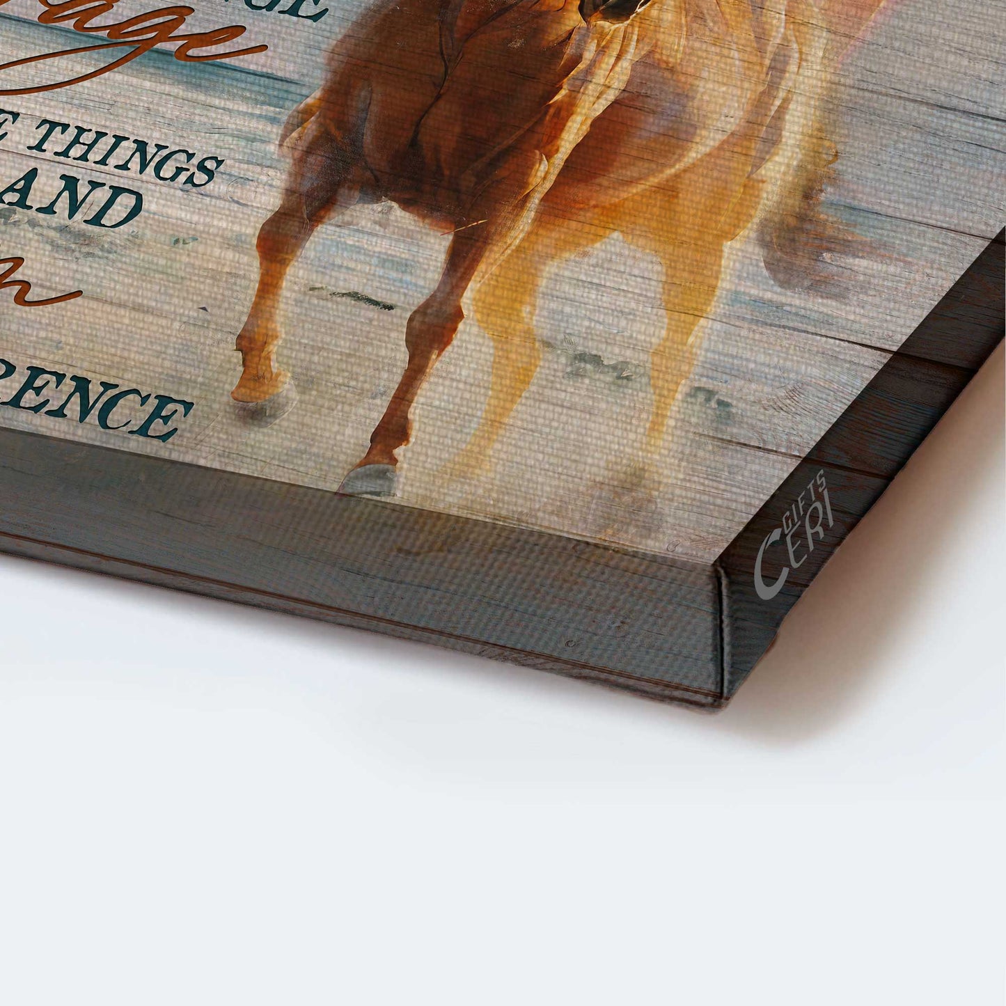 Jesus Landscape Canvas- Pretty horse drawing, Beach painting, Cross Light- Gift for Christian- God grant me the serenity - Landscape Canvas Prints, Christian Wall Art