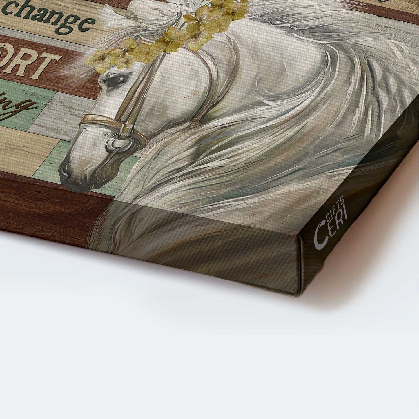 Jesus Landscape Canvas- Pretty horse, Sunflower wreath, White horse- Gift for Christian- Laugh when you can - Landscape Canvas Prints, Christian Wall Art