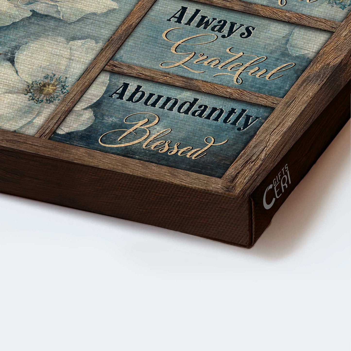 Jesus Landscape Canvas- Pretty hummingbird, White flower painting- Gift for Christian- Always grateful, abundantly blesses - Landscape Canvas Prints, Christian Wall Art