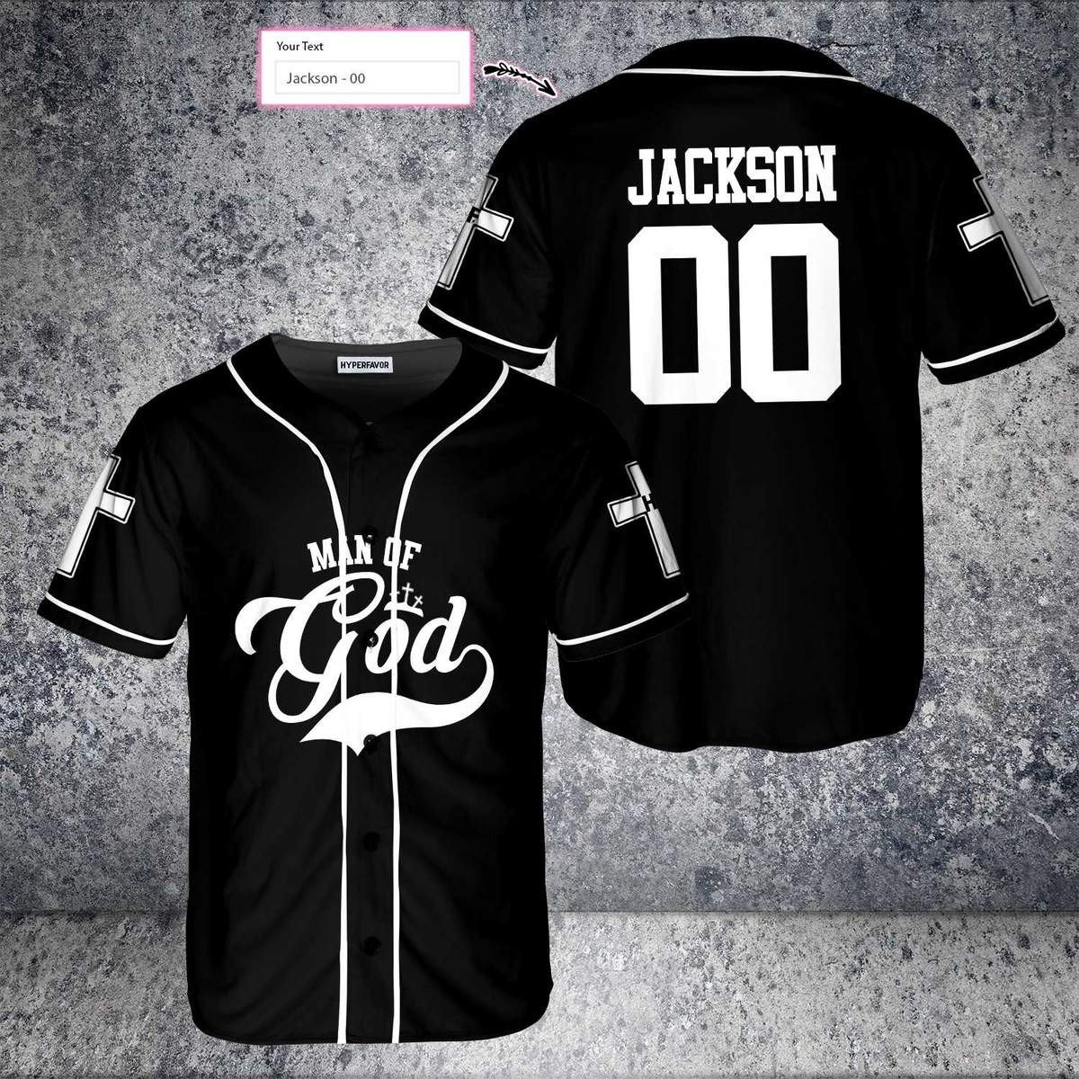 Personalized Jesus Baseball Jersey - Cross Baseball Jersey - Gift For Christians - Man Of God Custom Printed 3D Baseball Jersey Shirt For Men Women