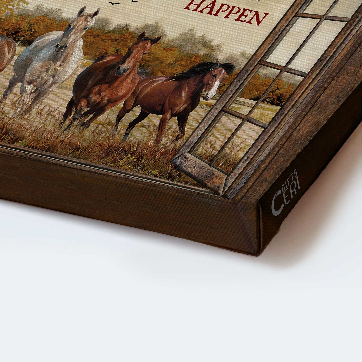 Jesus Landscape Canvas- Amazing Horses, Autumn Season, Farm Landscape Canvas- Gift For Christian- Always Believe Something Wonderful Is About To Happen