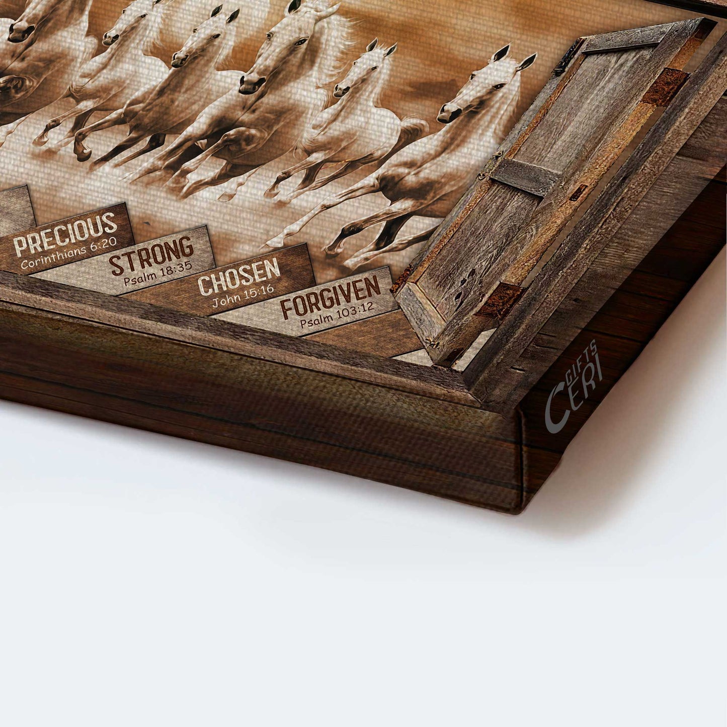 Jesus Landscape Canvas- Running horses, Seven white horses, God says you are canvas- Gift for Christian - Landscape Canvas Prints, Christian Wall Art