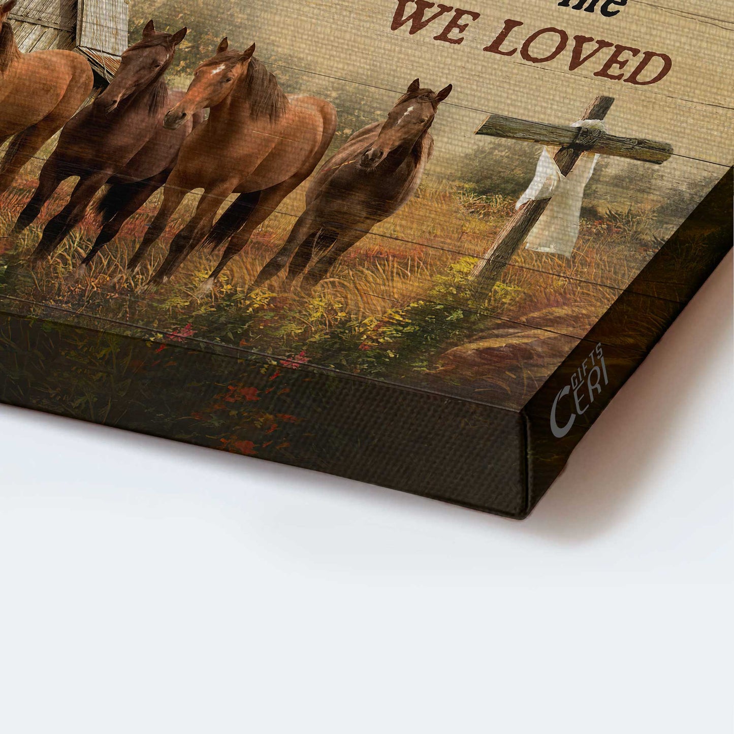 Jesus Landscape Canvas- Amazing Horse, The Cross, Old Barn Landscape Canvas- Gift For Christian- And So Together We Built A Life We Loved