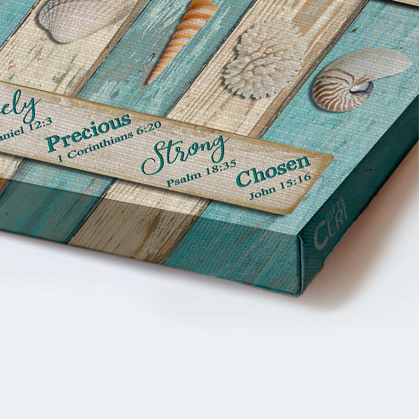 Jesus Landscape Canvas- Seashells, God says you are unique- Gift for Christian - Landscape Canvas Prints, Wall Art