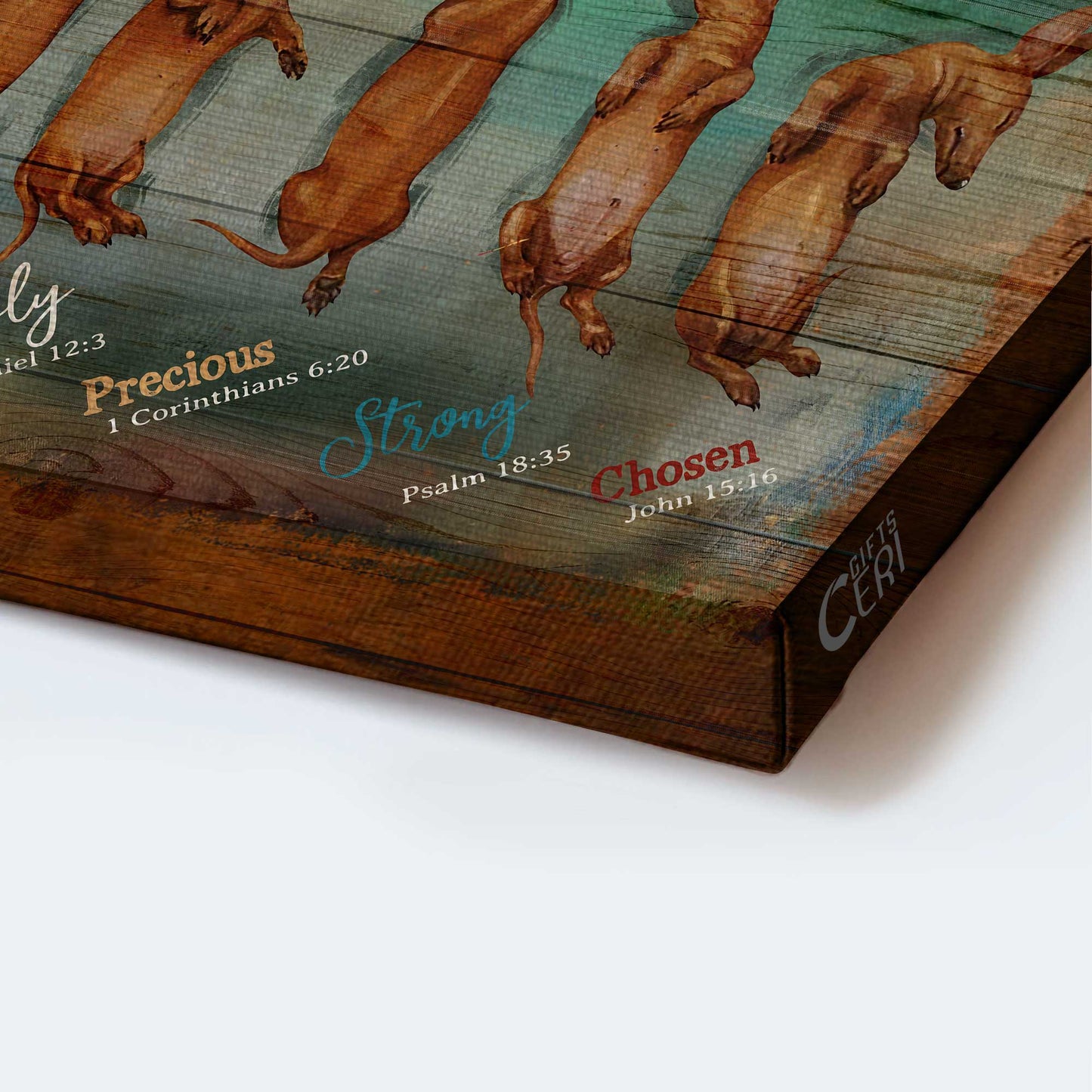 Jesus Landscape Canvas- Sleeping Dachshund, God says you are- Gift for Christian, Dog lover - Dachshund Landscape Canvas Prints, Wall Art