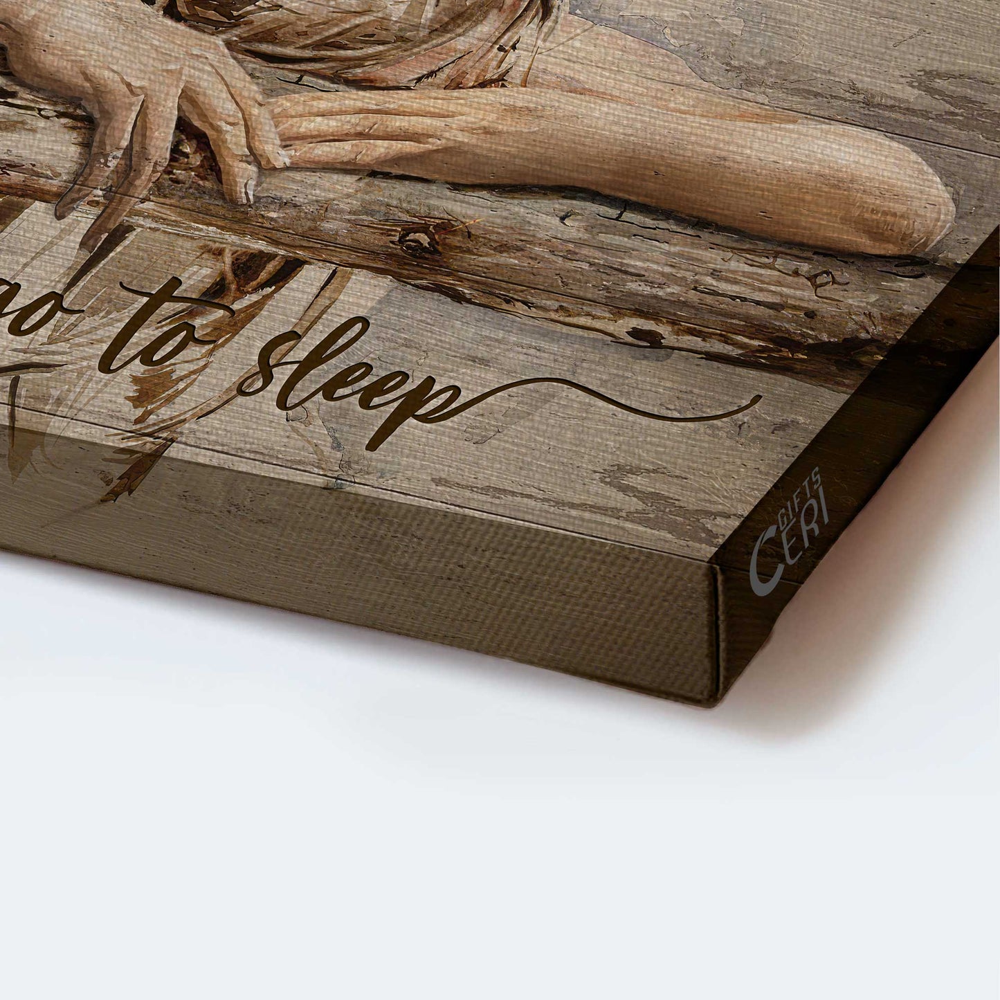 Jesus Landscape Canvas- Sleeping girl- Gift for Christian- Give it to God and go to sleep - Landscape Canvas Prints, Christian Wall Art