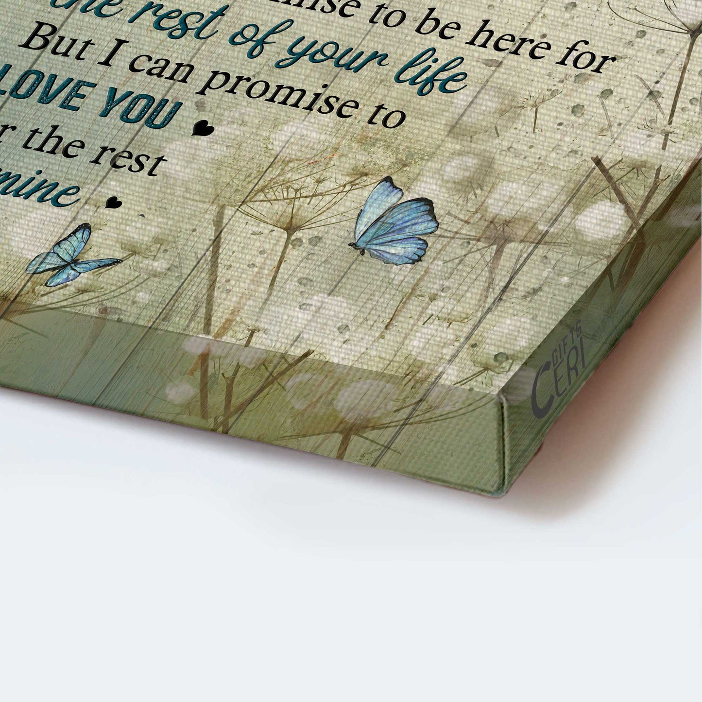 Memorial Portrait Canvas- Baby Flower, Butterfly, Heaven Portrait Canvas- Gift For Members Family- You & Me Not Always Eyes To Eyes But Always Heart To Heart