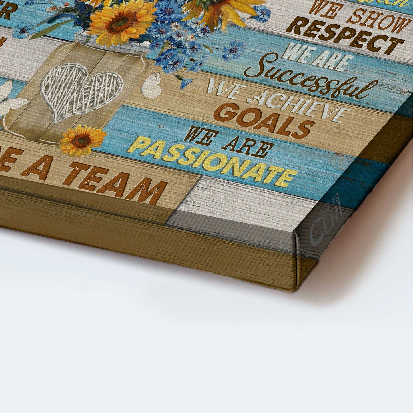 Office Landscape Canvas - Sunflower Painting Canvas - Gifts For Coworkers - In This Office, We Are A Team Canvas