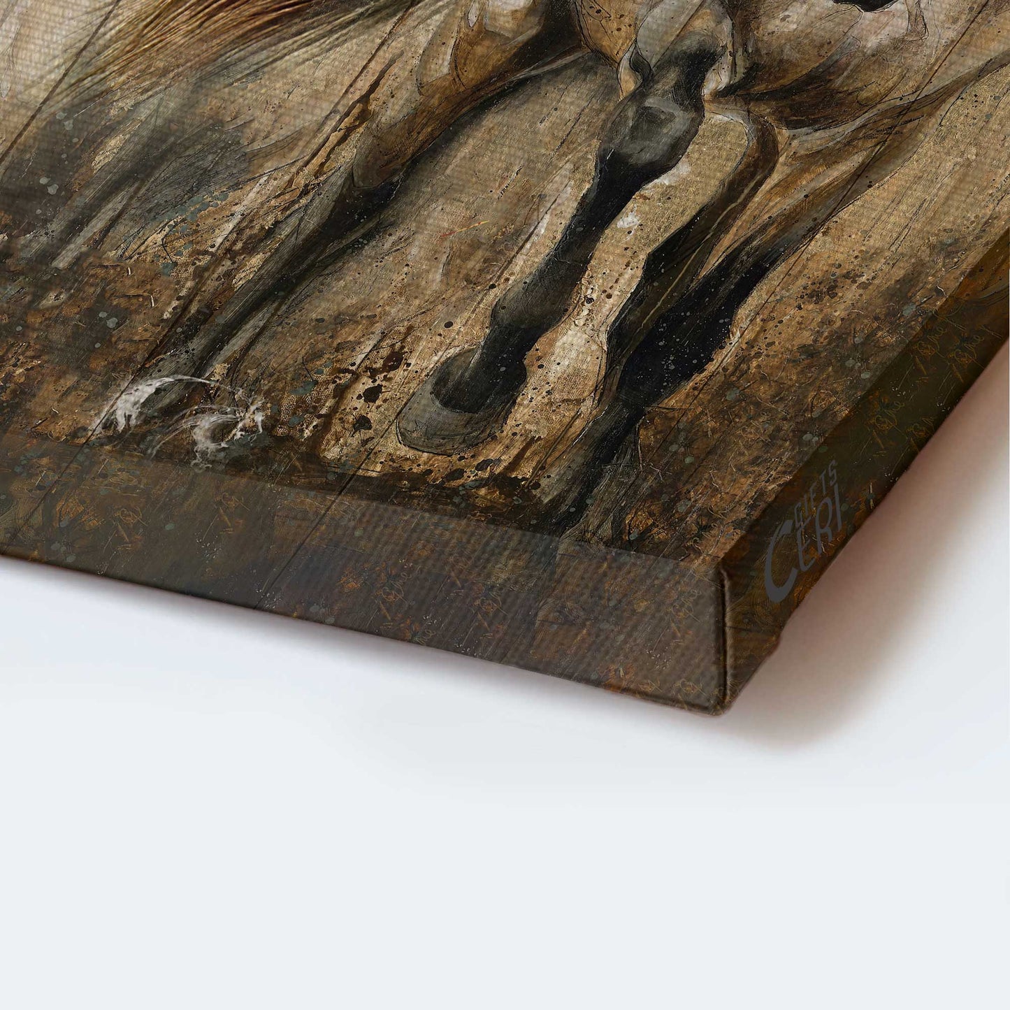 Jesus Portrait Canvas- Running horse, Jesus painting, Gray background, Simply blessed - Gift for Christian - Portrait Canvas, Prints, Christian Wall Art