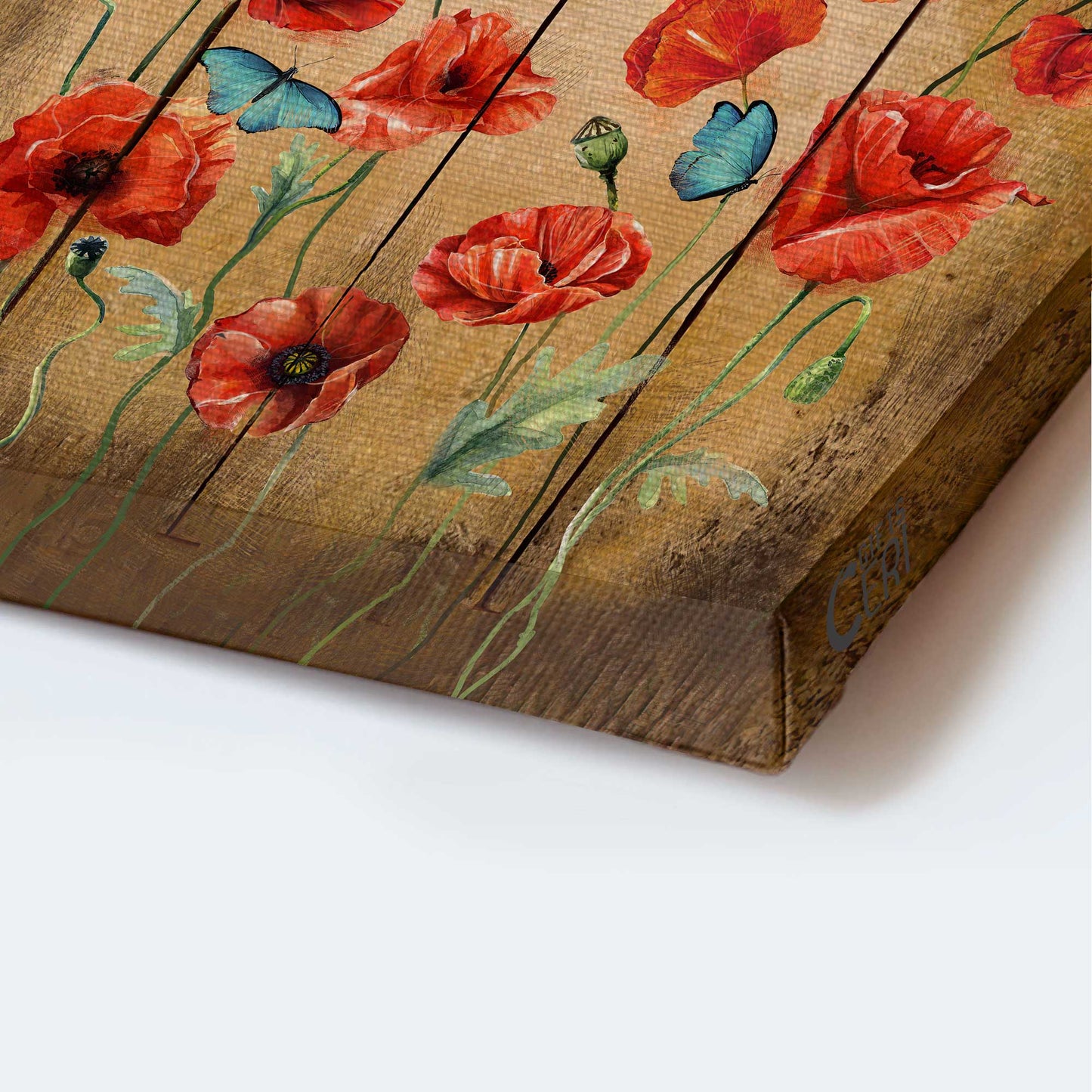 Jesus Portrait Canvas- Poppy, Blue Butterfly, Just breathe canvas- Gift for Christian - Portrait Canvas Prints, Wall Art