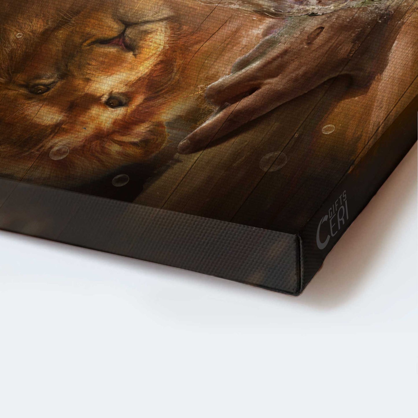 Jesus Portrait Canvas- Lion of Judah, Jesus painting, I will uphold you with my righteous right hand- Gift for Christian - Portrait Canvas Prints, Christian Wall Art