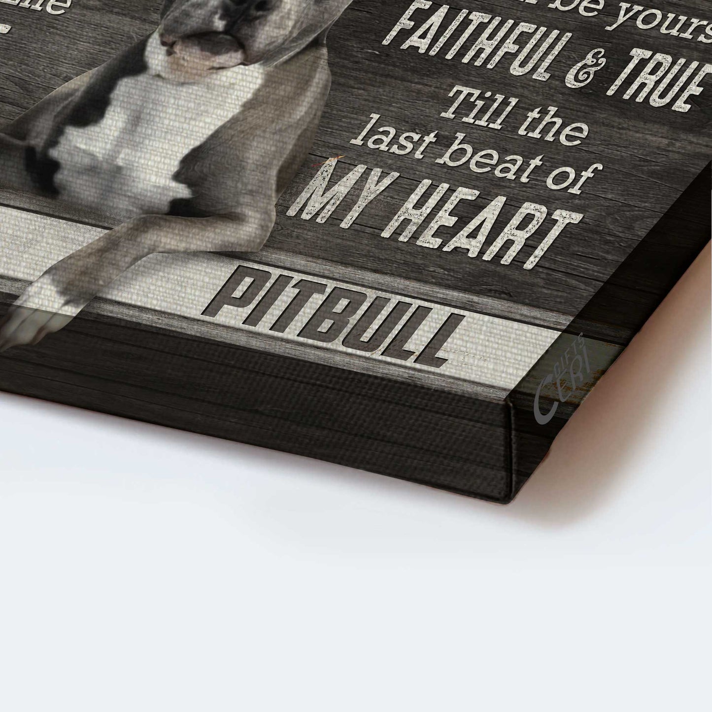 Pitbull Landscape Canvas- Pitbull drawing, Black and white painting canvas- Gift for dog lover- I am your friend - Dog Landscape Canvas Prints, Wall Art