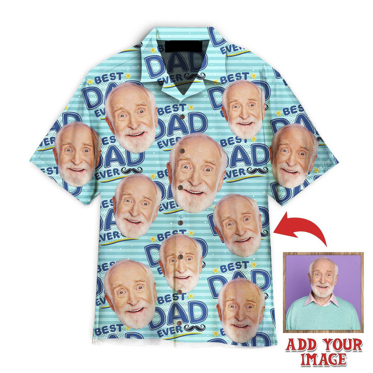 Funny Custom Face Amazing Dad Gift For Best Father Custom Hawaiian Shirt, Personalized Hawaiian Shirts, Custom Photo Hawaiian Shirt