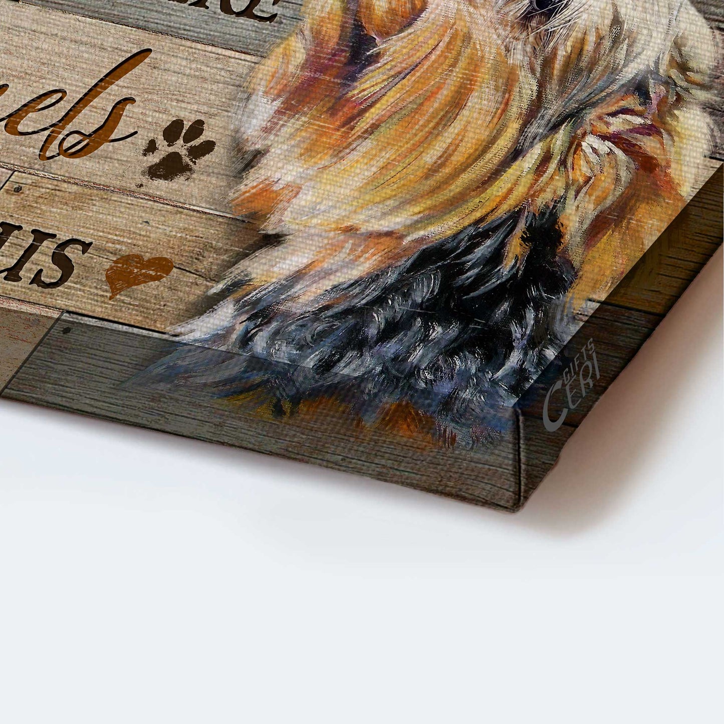 Yorkshire Terrier Landscape Canvas- Lovely Butterfly, Heaven Landscape Canvas- Gift For Members Family- I Believe There Are Angels Among Us